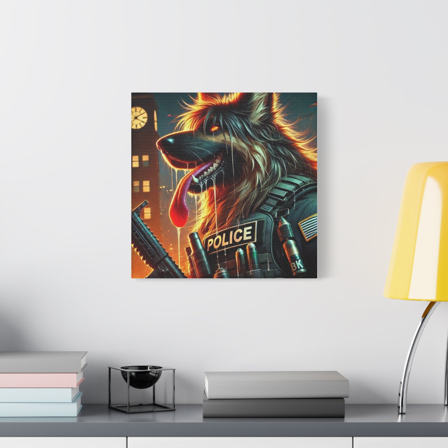 Canvas Print -Police Dog Wall Art