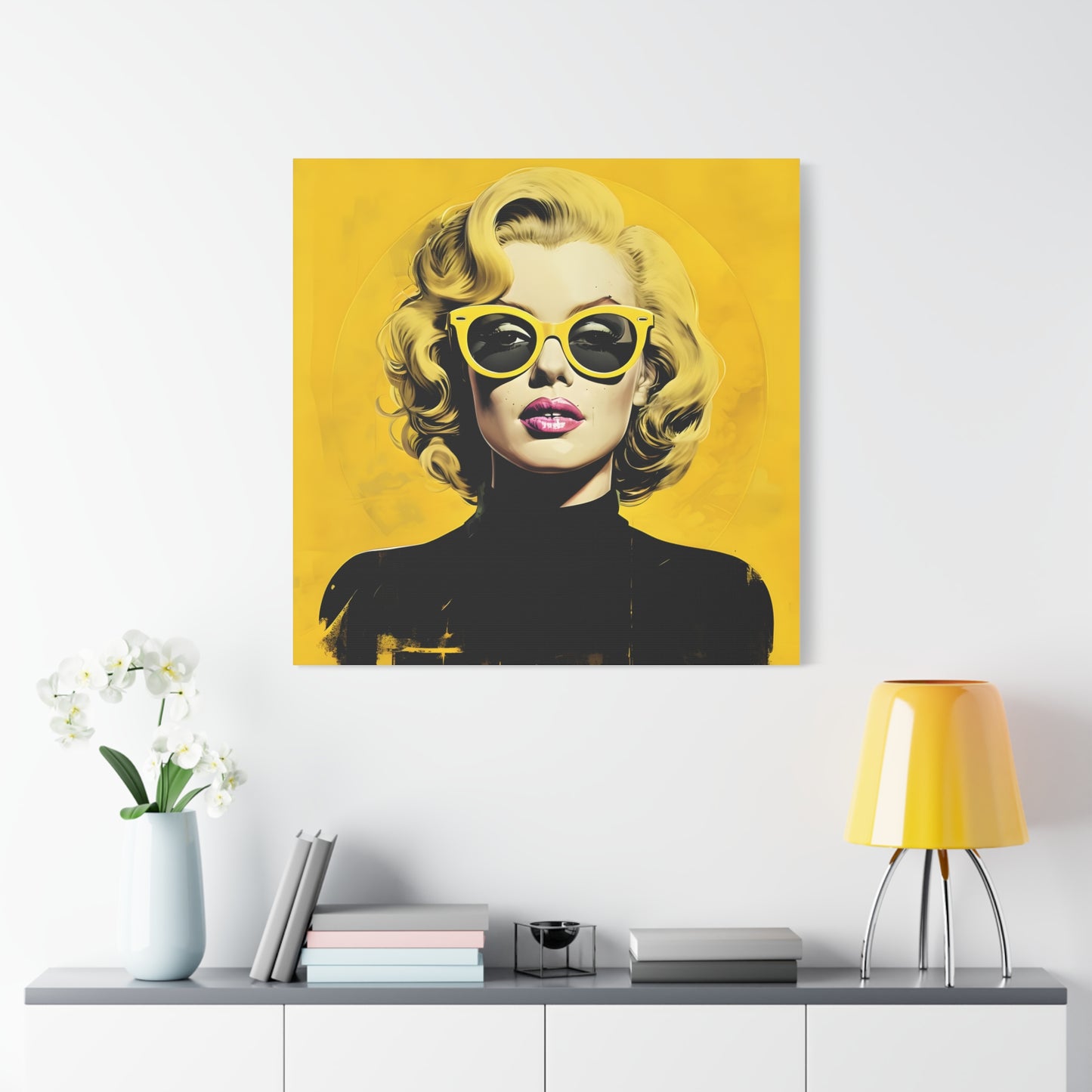 Canvas Print -Marilyn Monroe w Sunglasses Abstract Art 3