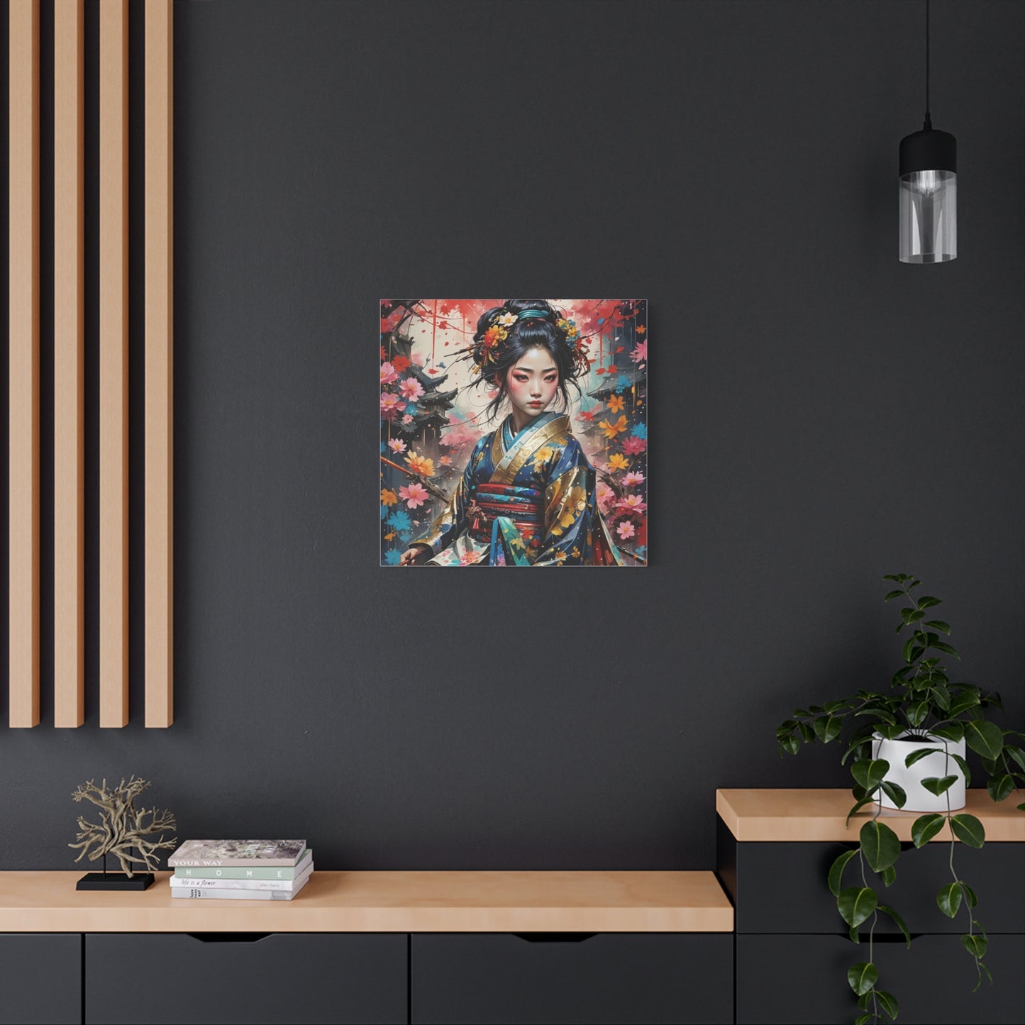 Beautiful Geisha Asian Abstract Art