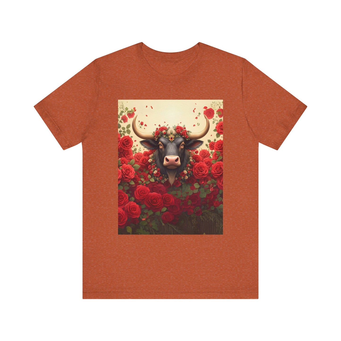 Red Rose Cow Tee