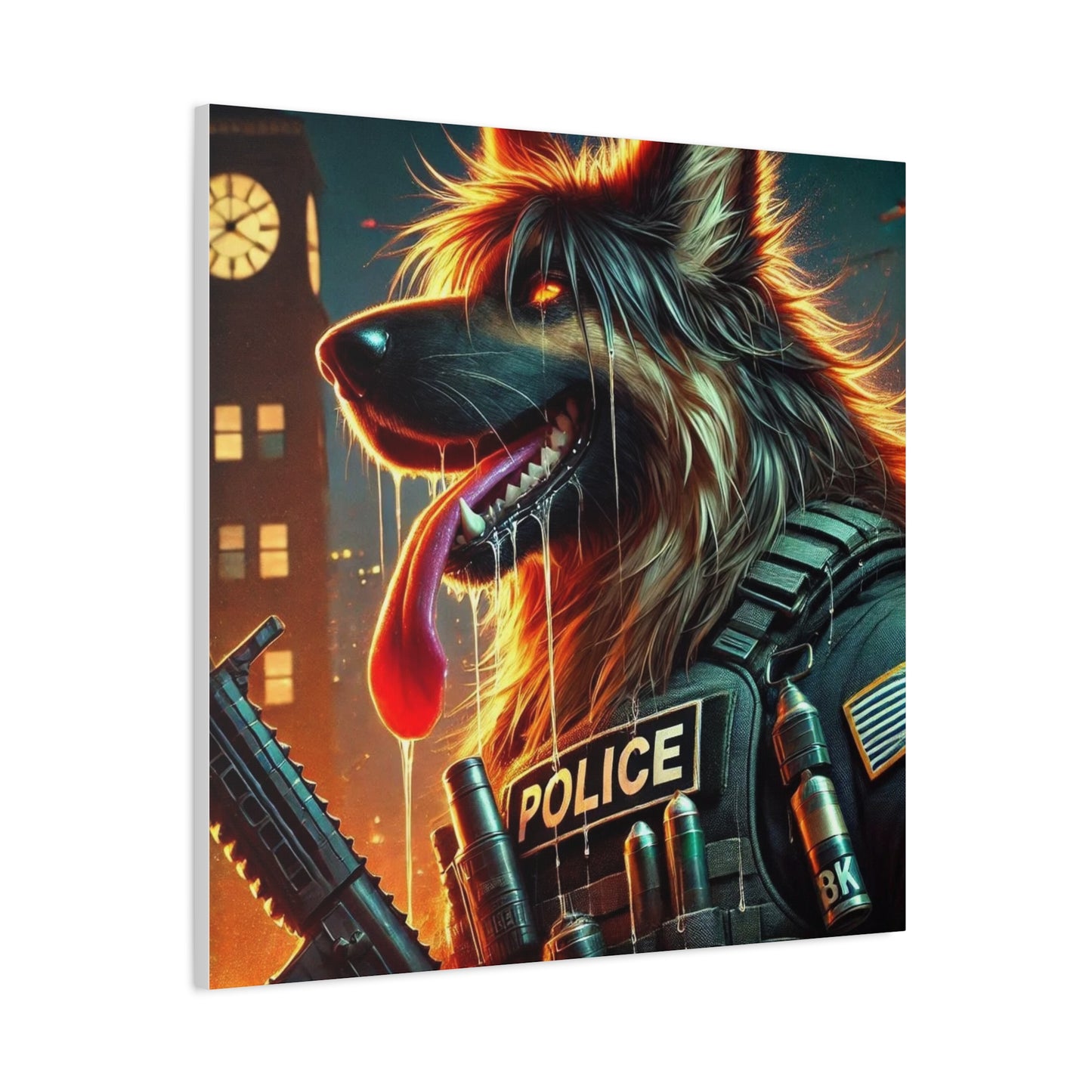 Canvas Print -Police Dog Wall Art