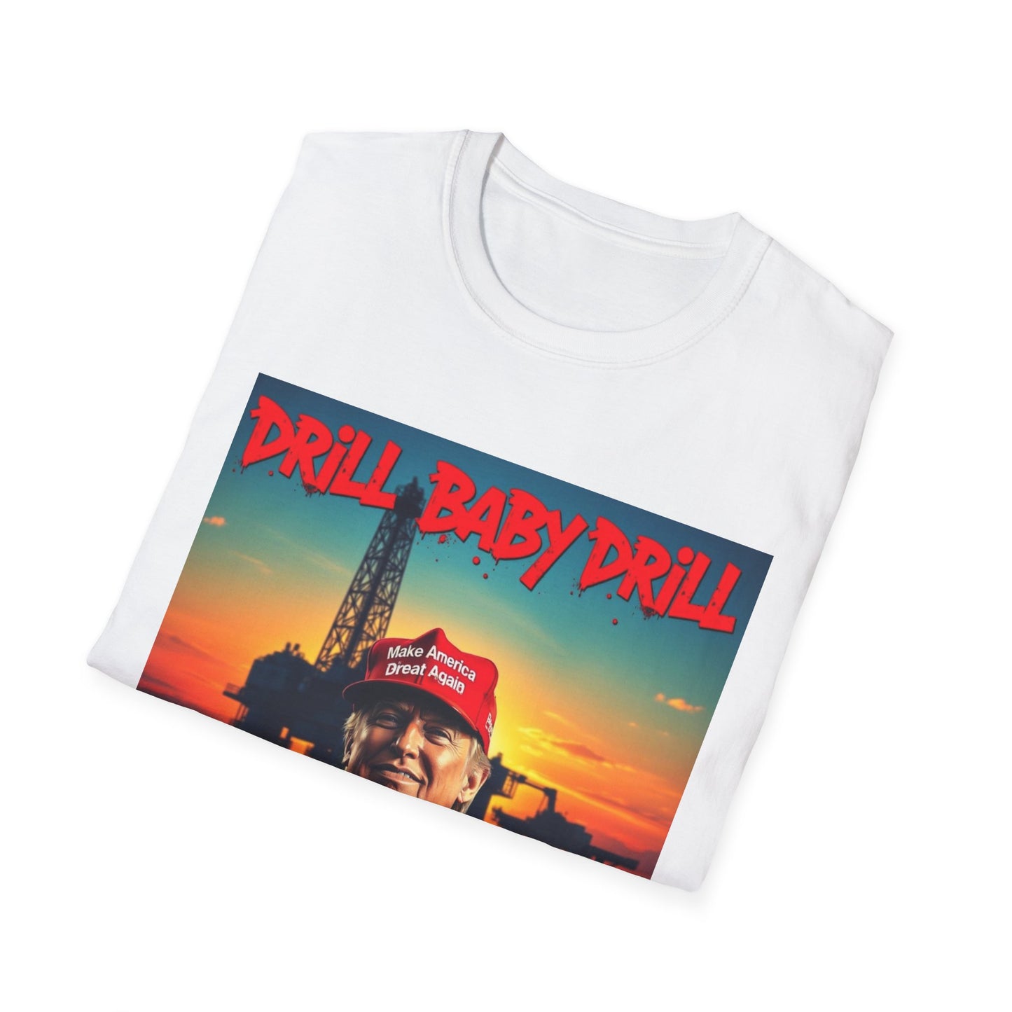 President Trump Drill Baby Drill Abstract T-Shirt