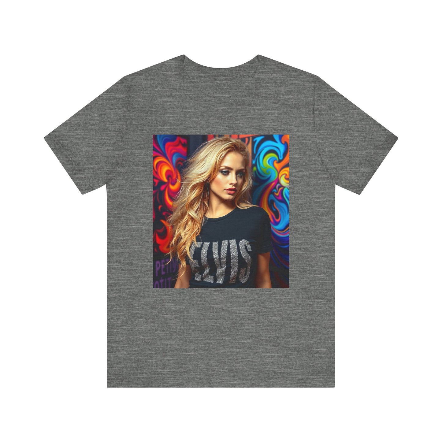 Pretty Blonde w Elvis Shirt Abstract T-shirt