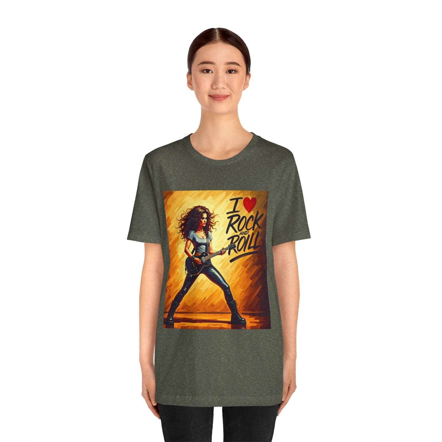 I Love Rock and Roll  Abstract T-Shirt