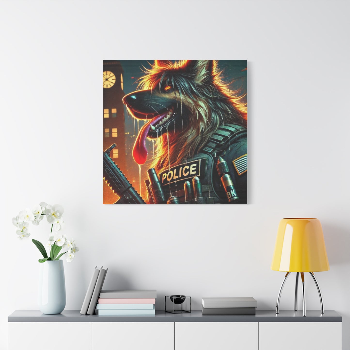 Canvas Print -Police Dog Wall Art