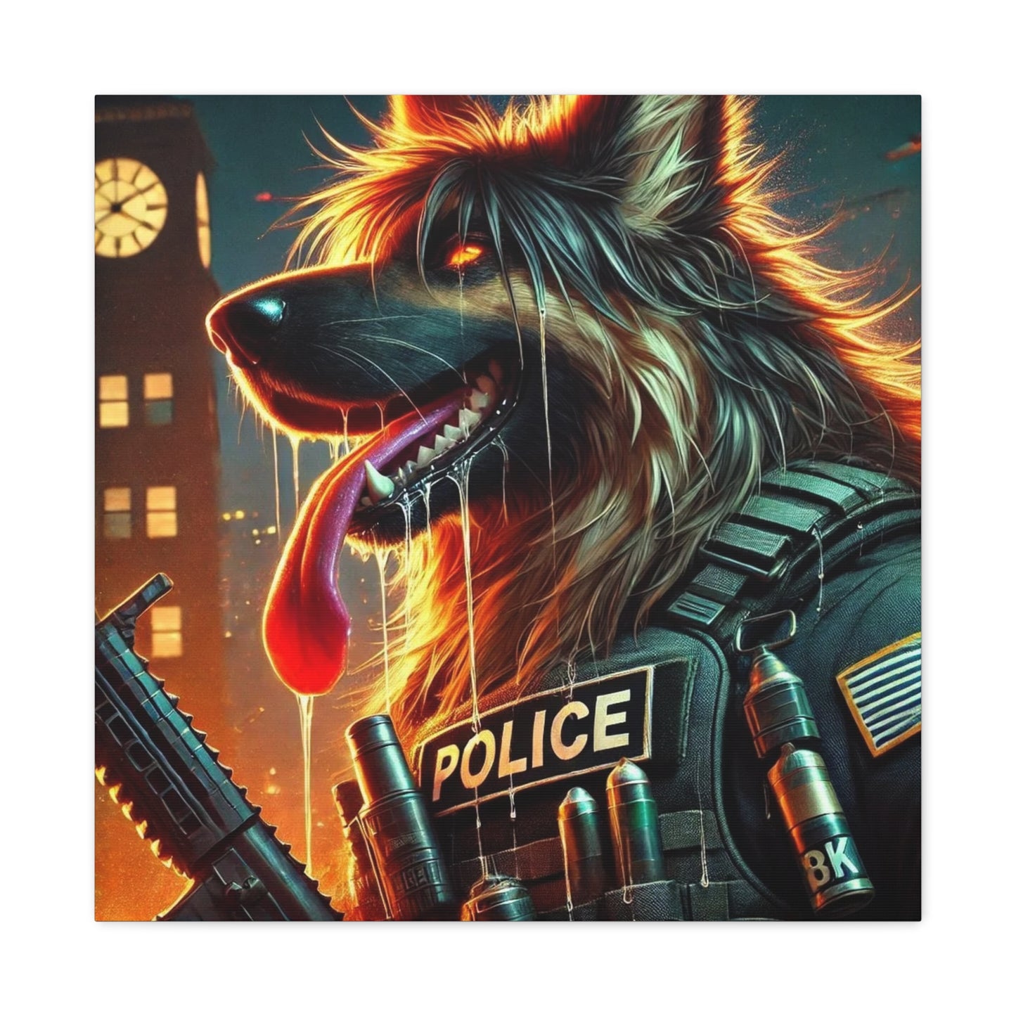 Canvas Print -Police Dog Wall Art