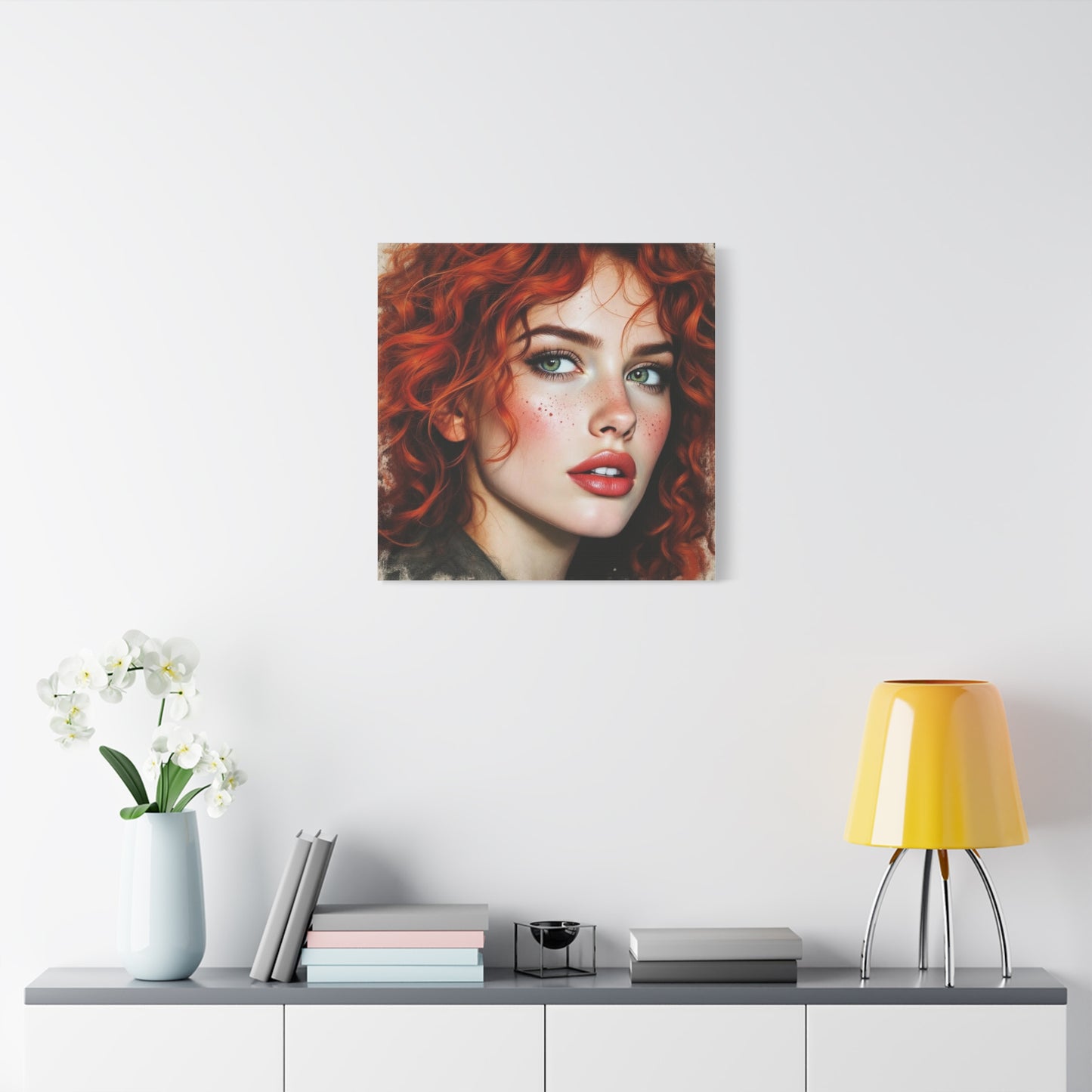 Beautiful Red Head Abstract Art