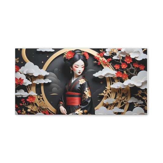 Geisha Asian Abstract Art