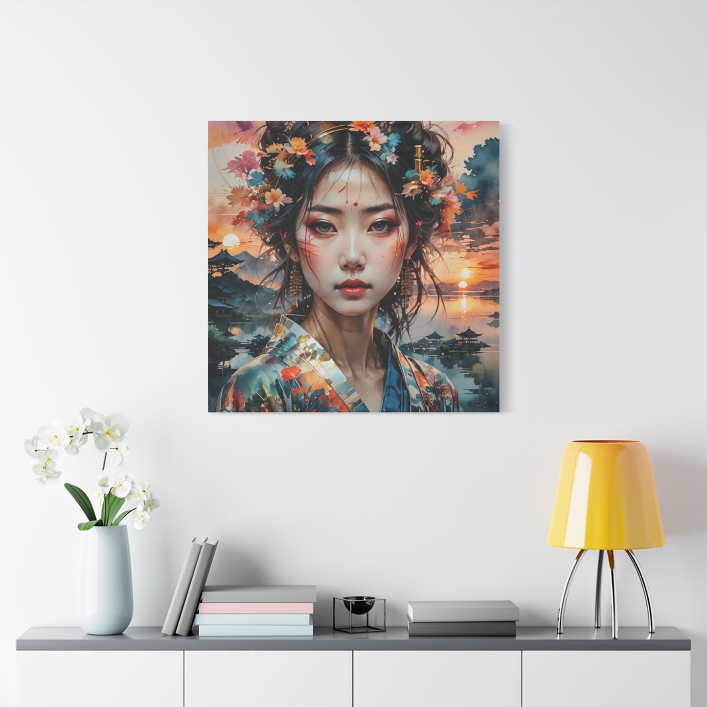 Beautiful Woman Asian Abstract Art