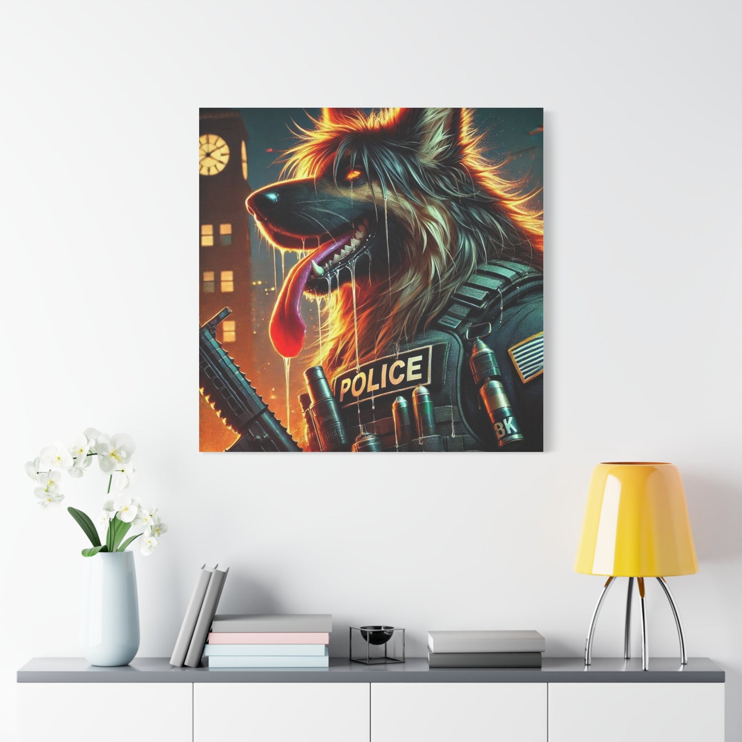 Canvas Print -Police Dog Wall Art