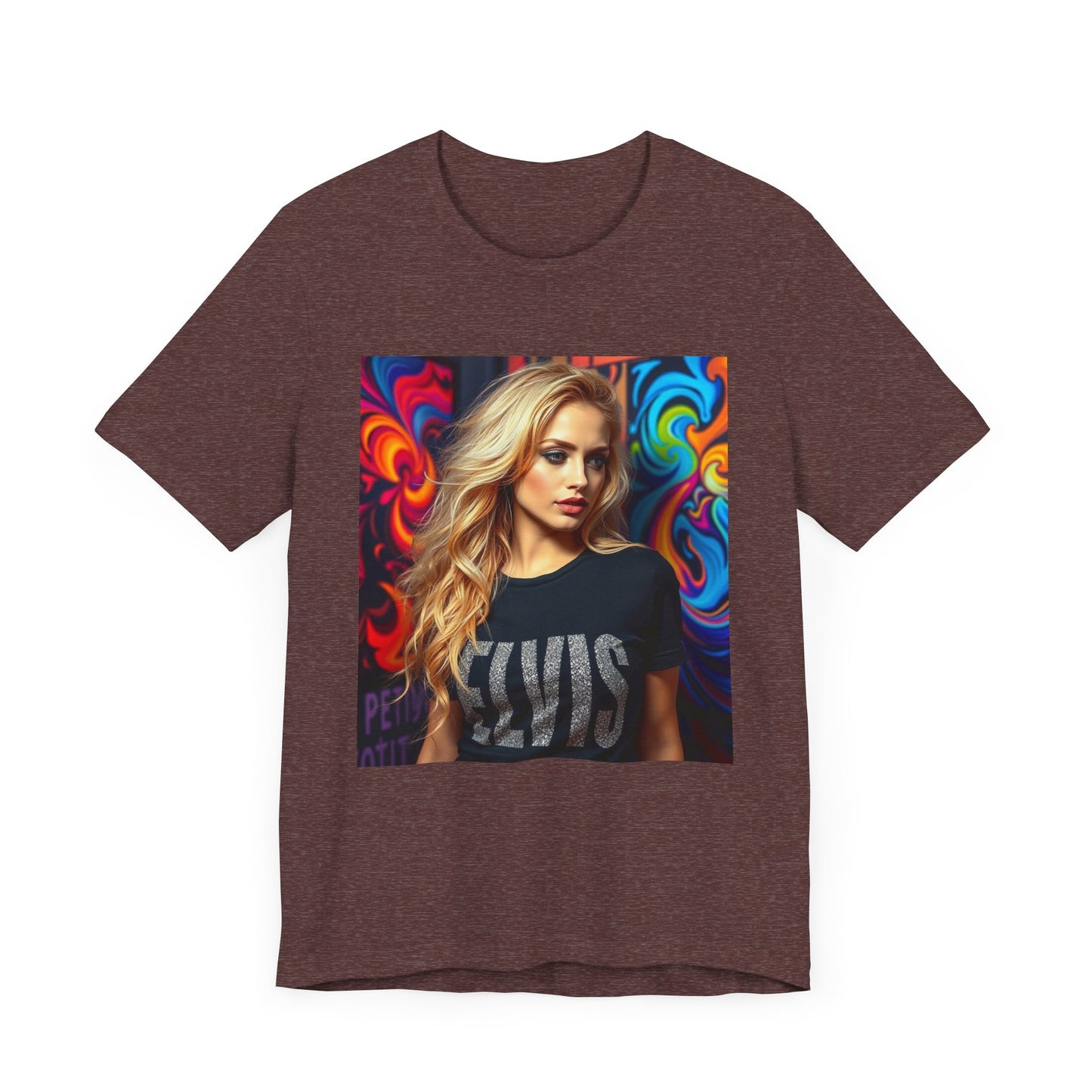 Pretty Blonde w Elvis Shirt Abstract T-shirt