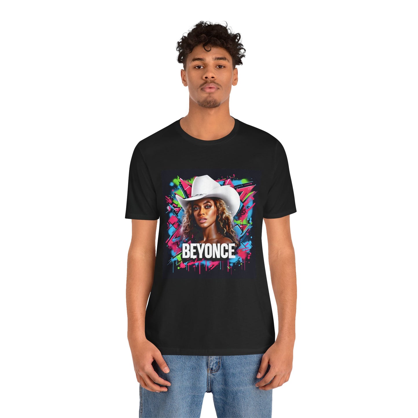 Beyonce W Cowboy Hat Graffiti Music Tee