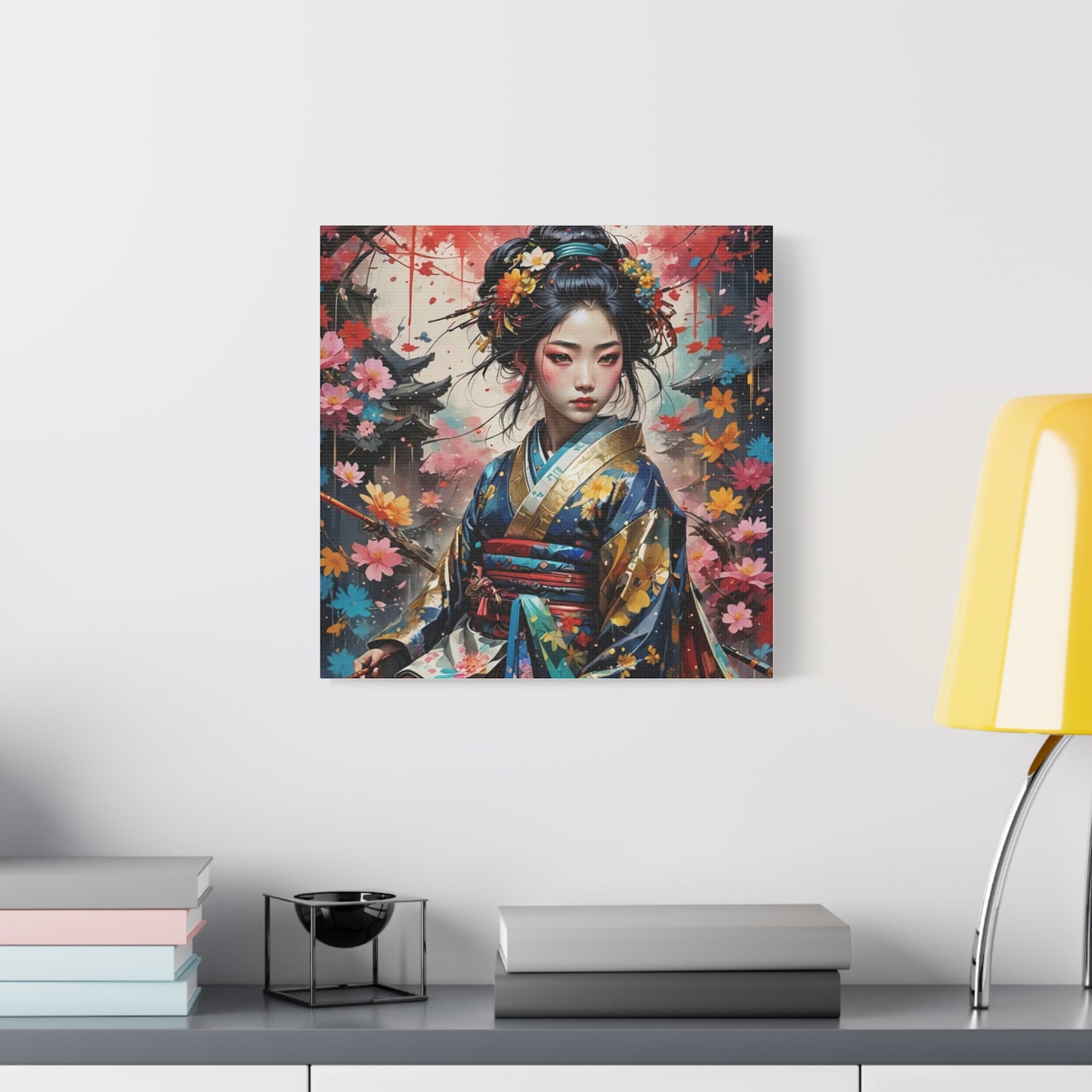 Beautiful Geisha Asian Abstract Art