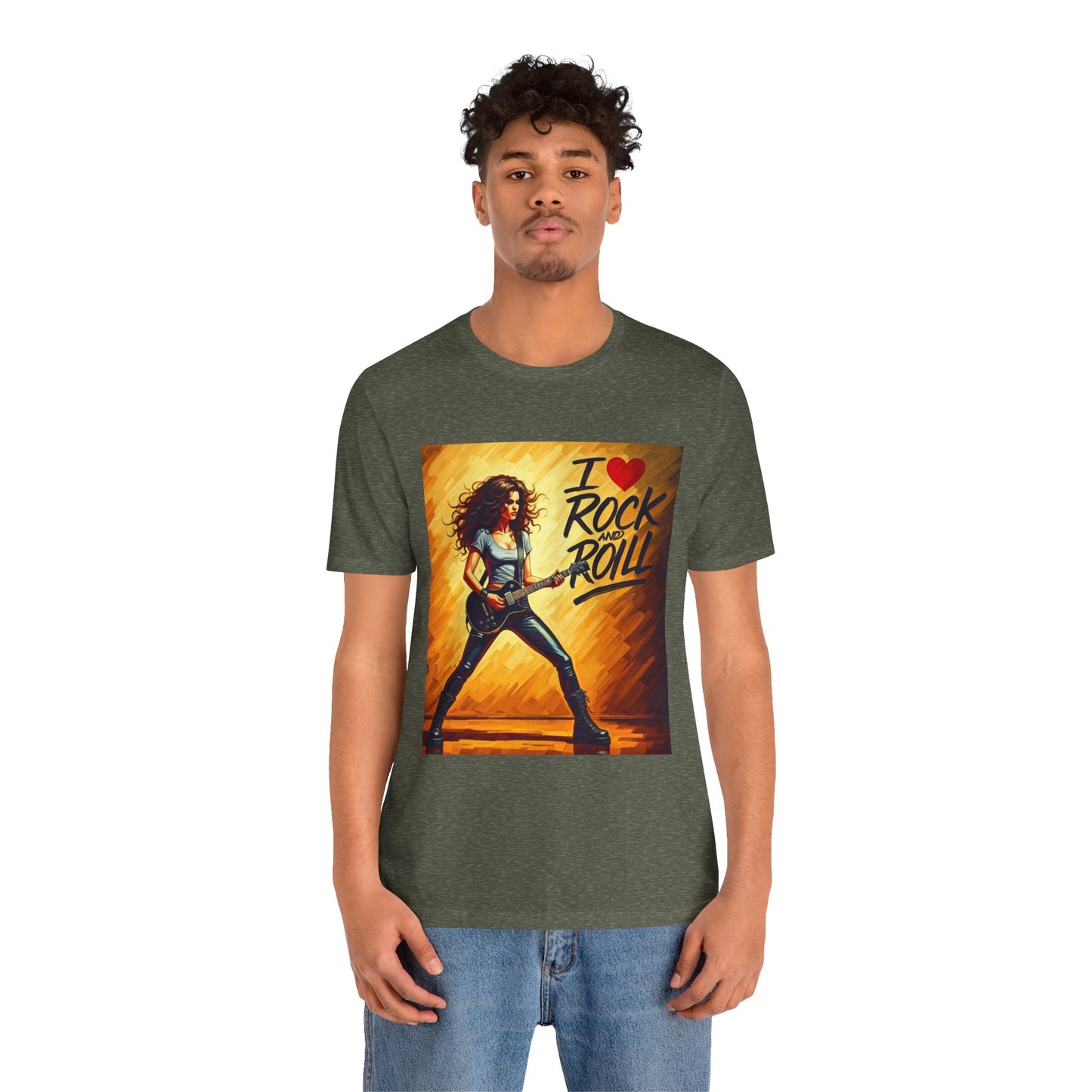 I Love Rock and Roll  Abstract T-Shirt