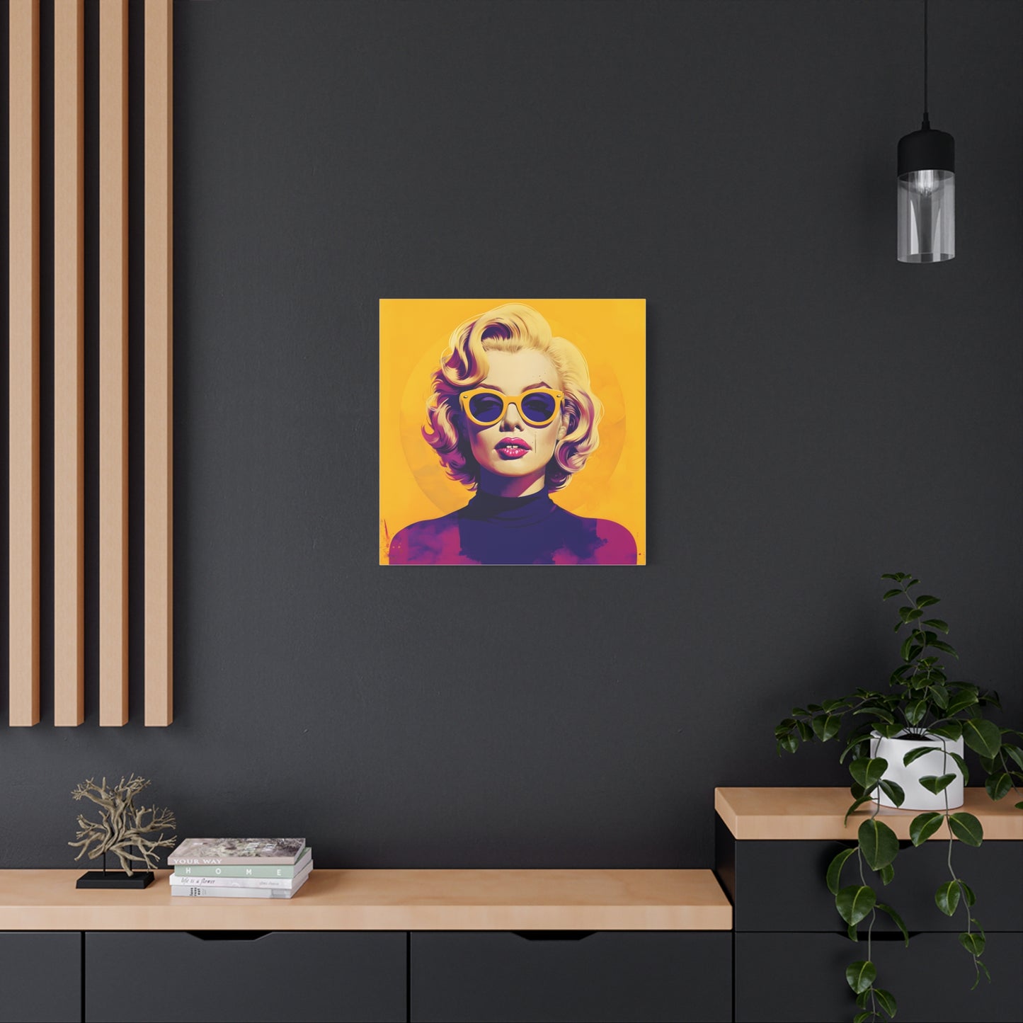 Canvas Print -Marilyn Monroe w Sunglasses Abstract Art 1