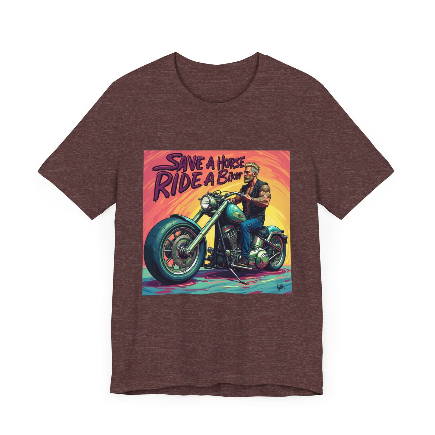 Save a Horse Ride a Biker Tee 3