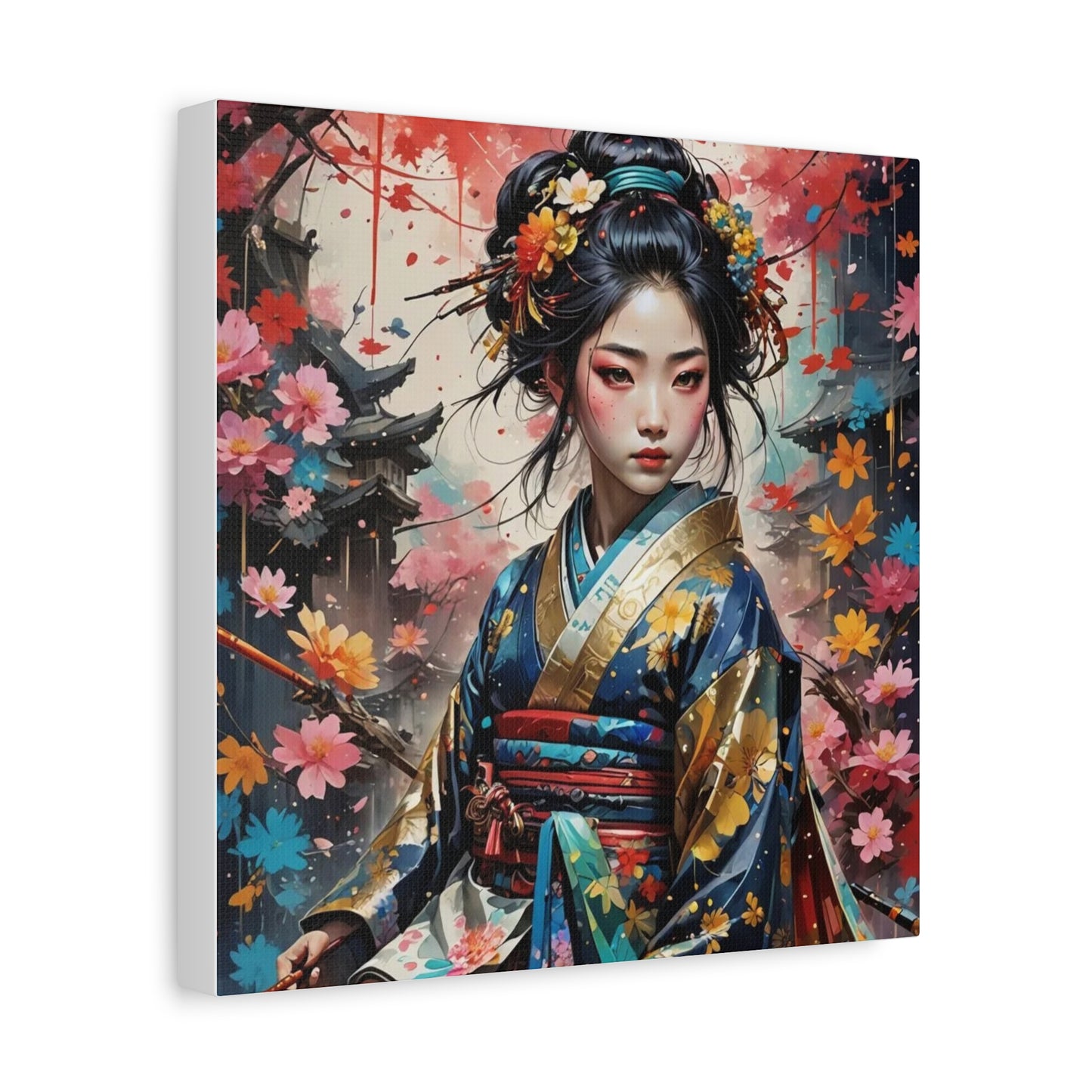 Beautiful Geisha Asian Abstract Art