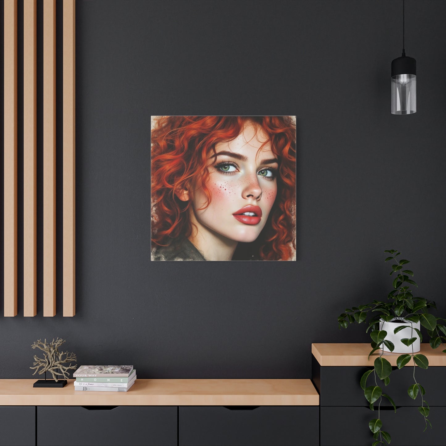 Beautiful Red Head Abstract Art