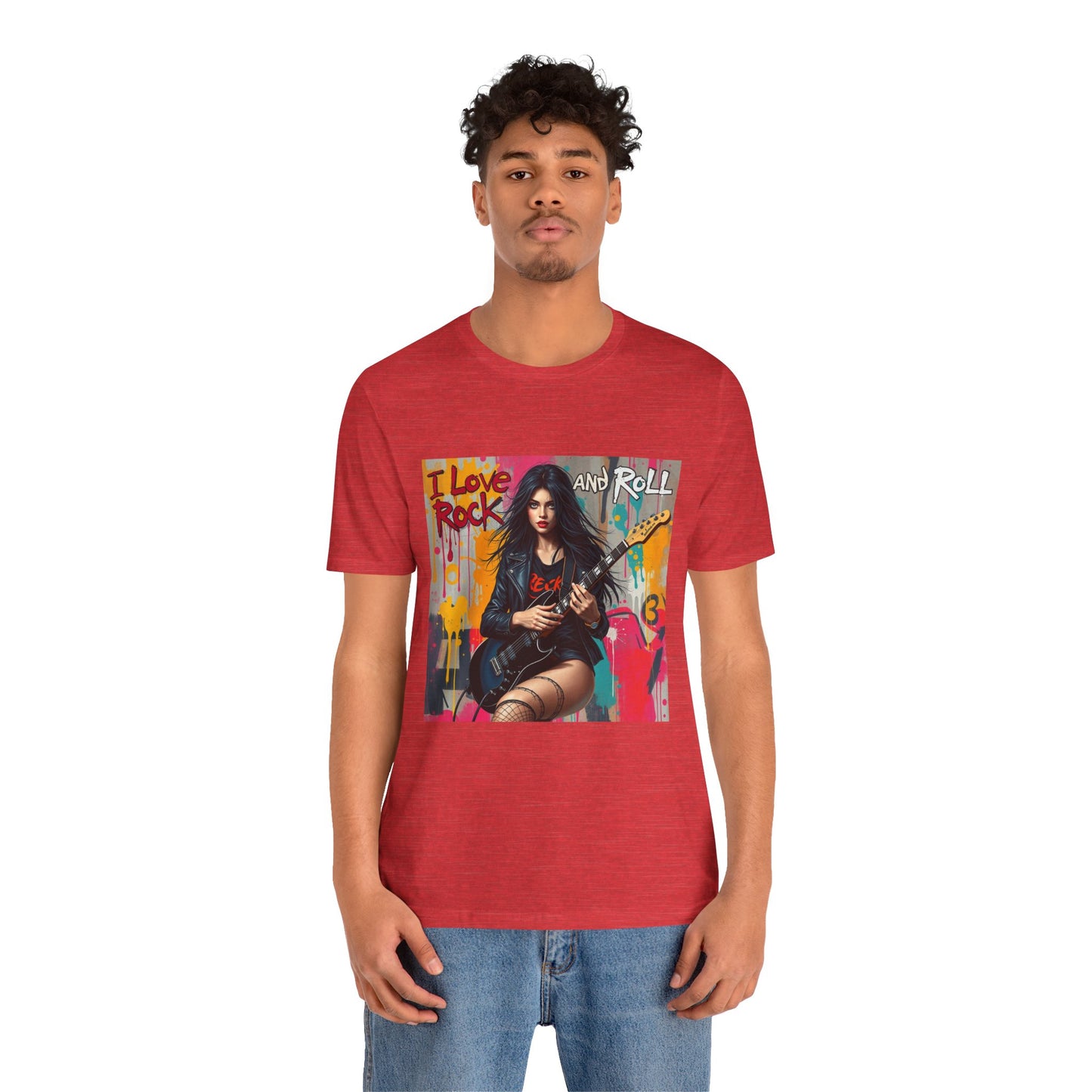 I Love Rock and Roll Abstract T-Shirt 1