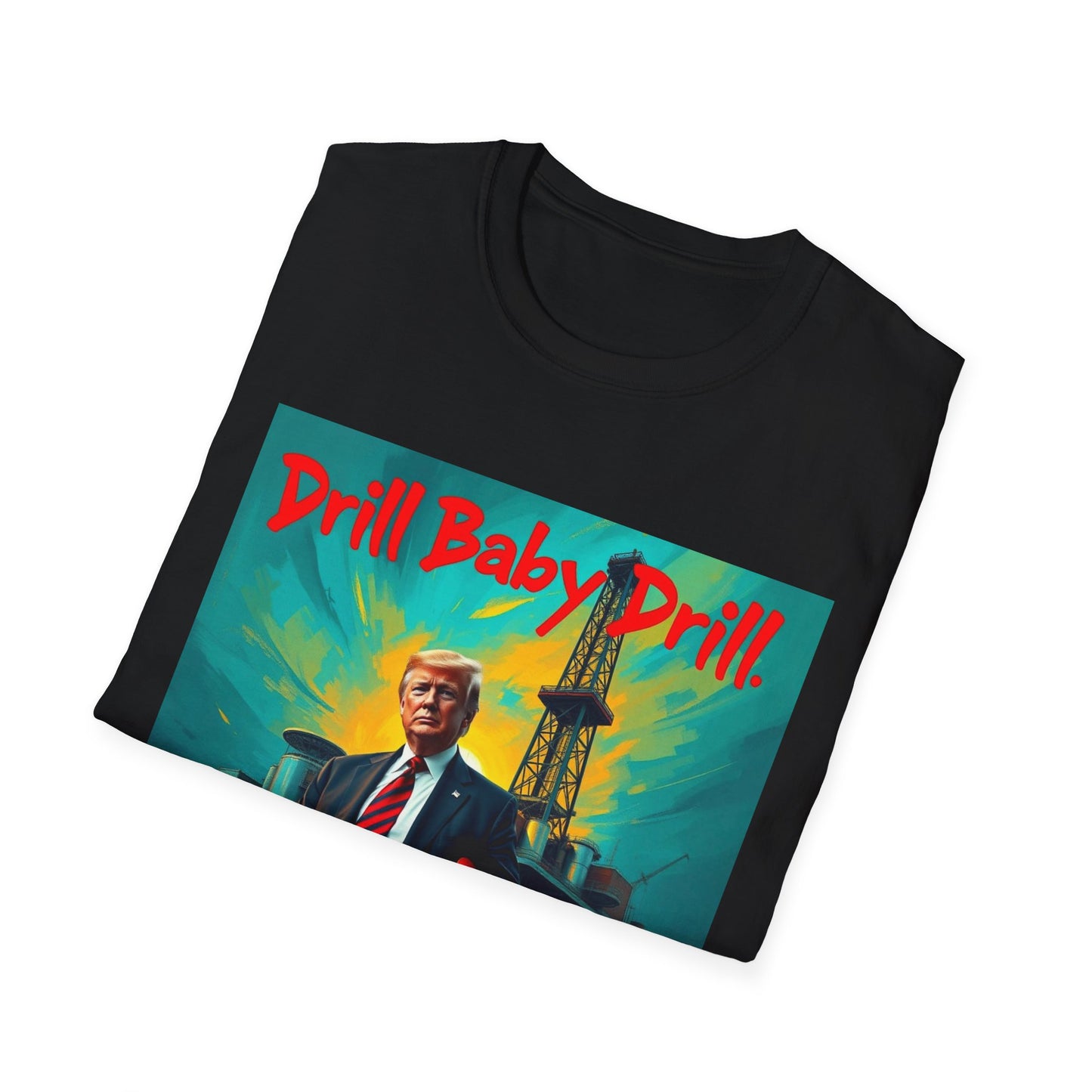 President Trump Drill Baby Drill Abstract T-Shirt