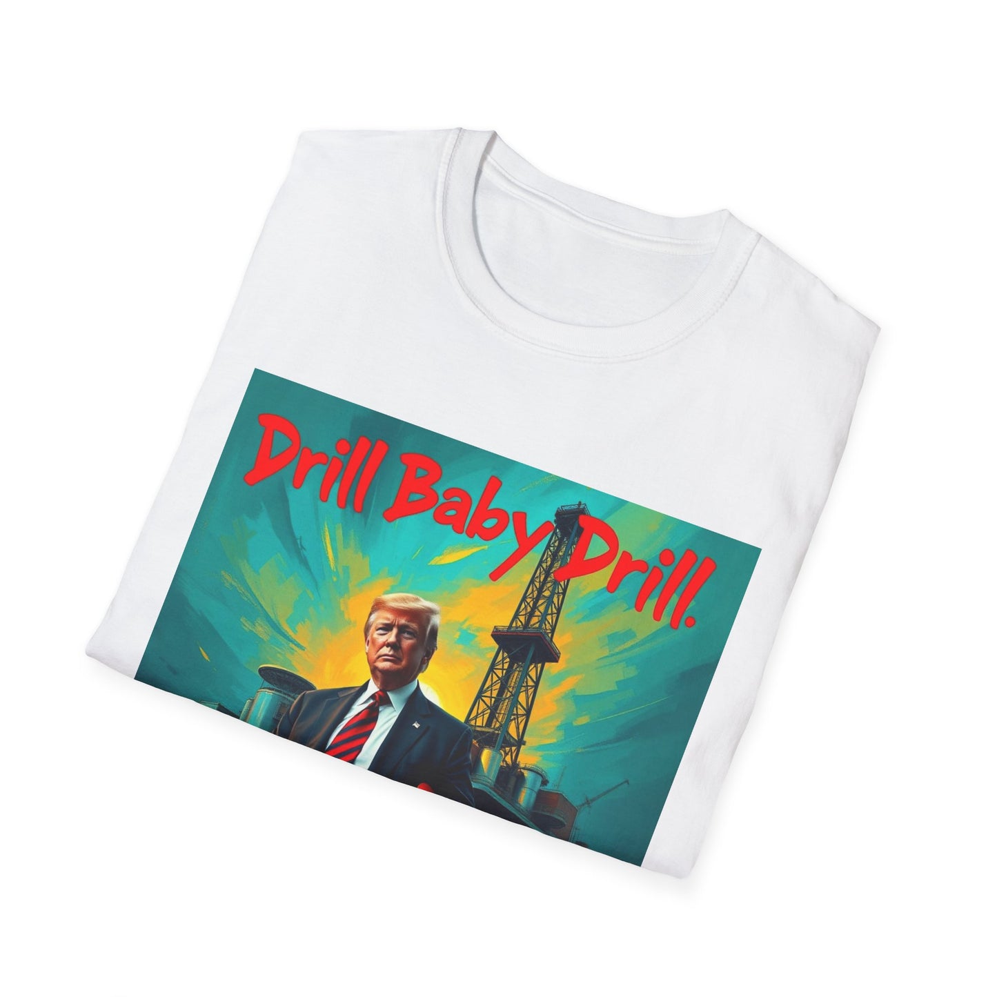 President Trump Drill Baby Drill Abstract T-Shirt