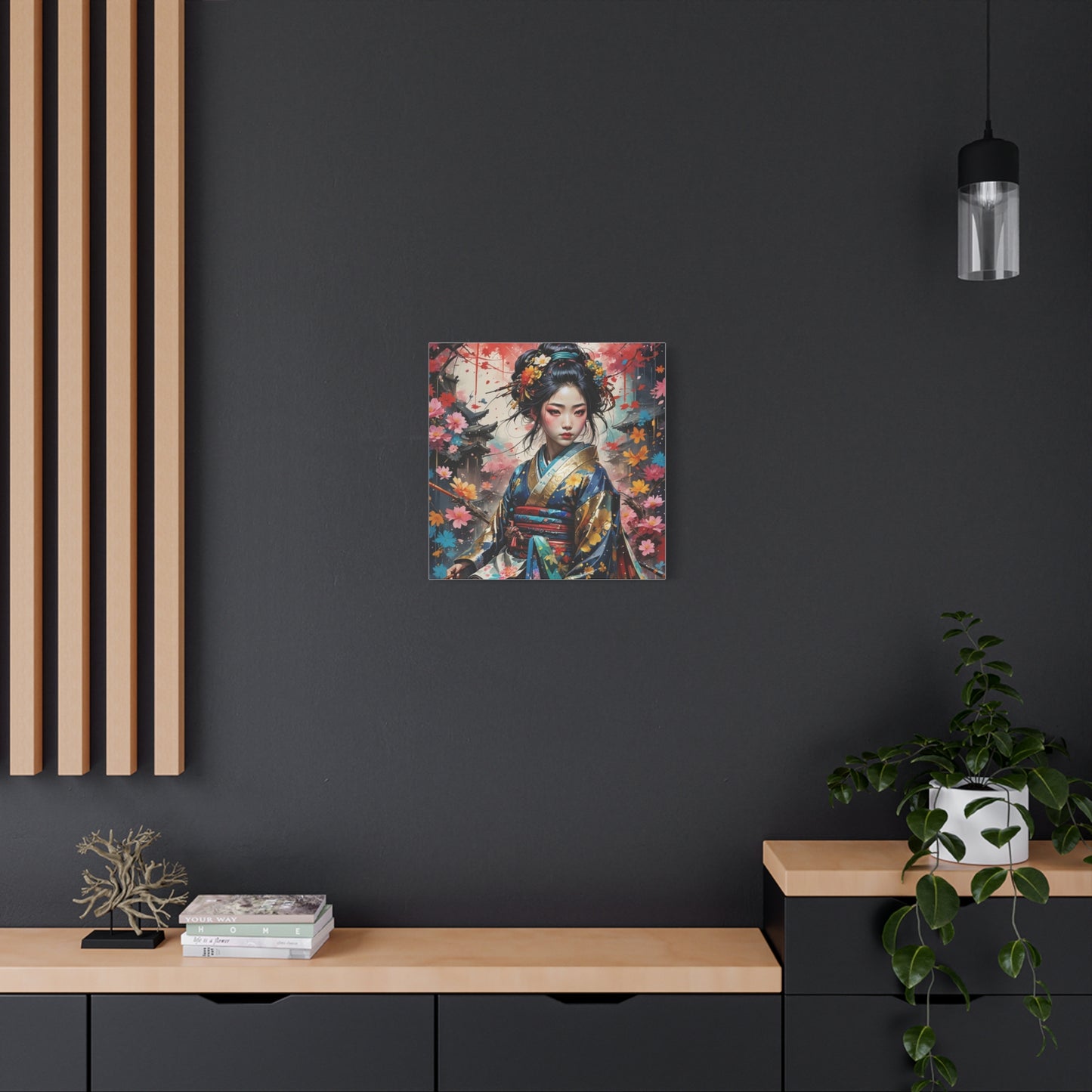 Beautiful Geisha Asian Abstract Art