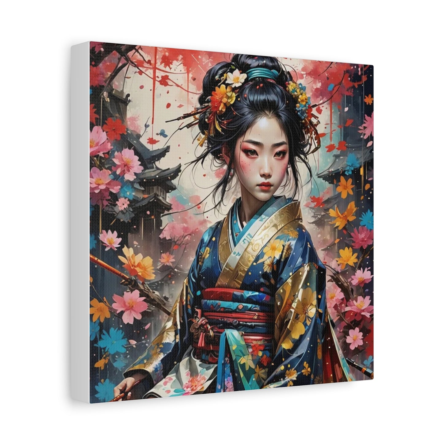 Beautiful Geisha Asian Abstract Art