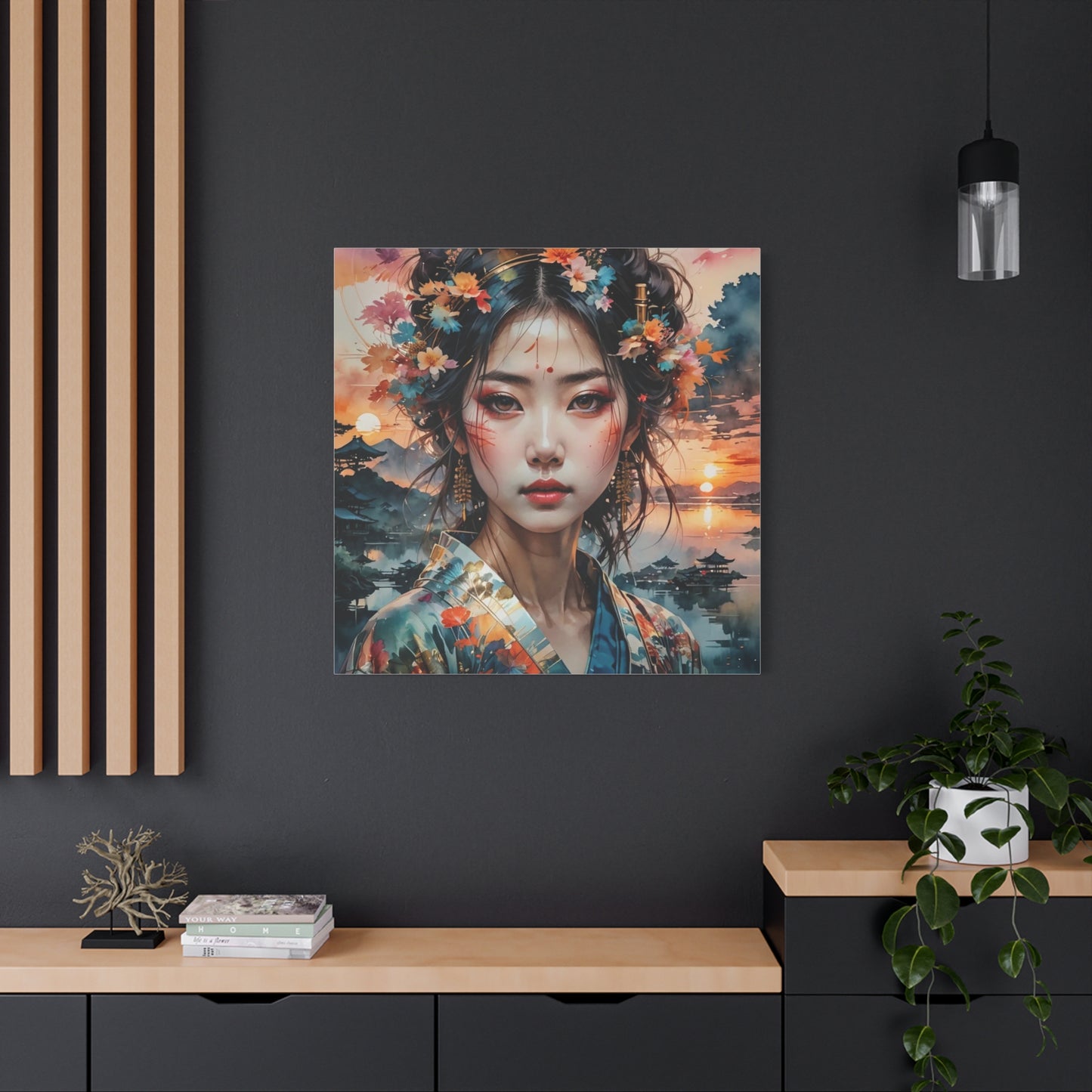 Beautiful Woman Asian Abstract Art