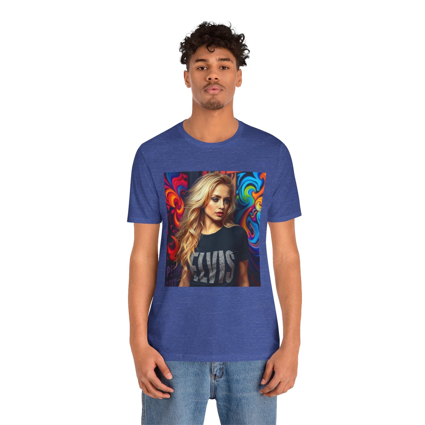 Pretty Blonde w Elvis Shirt Abstract T-shirt