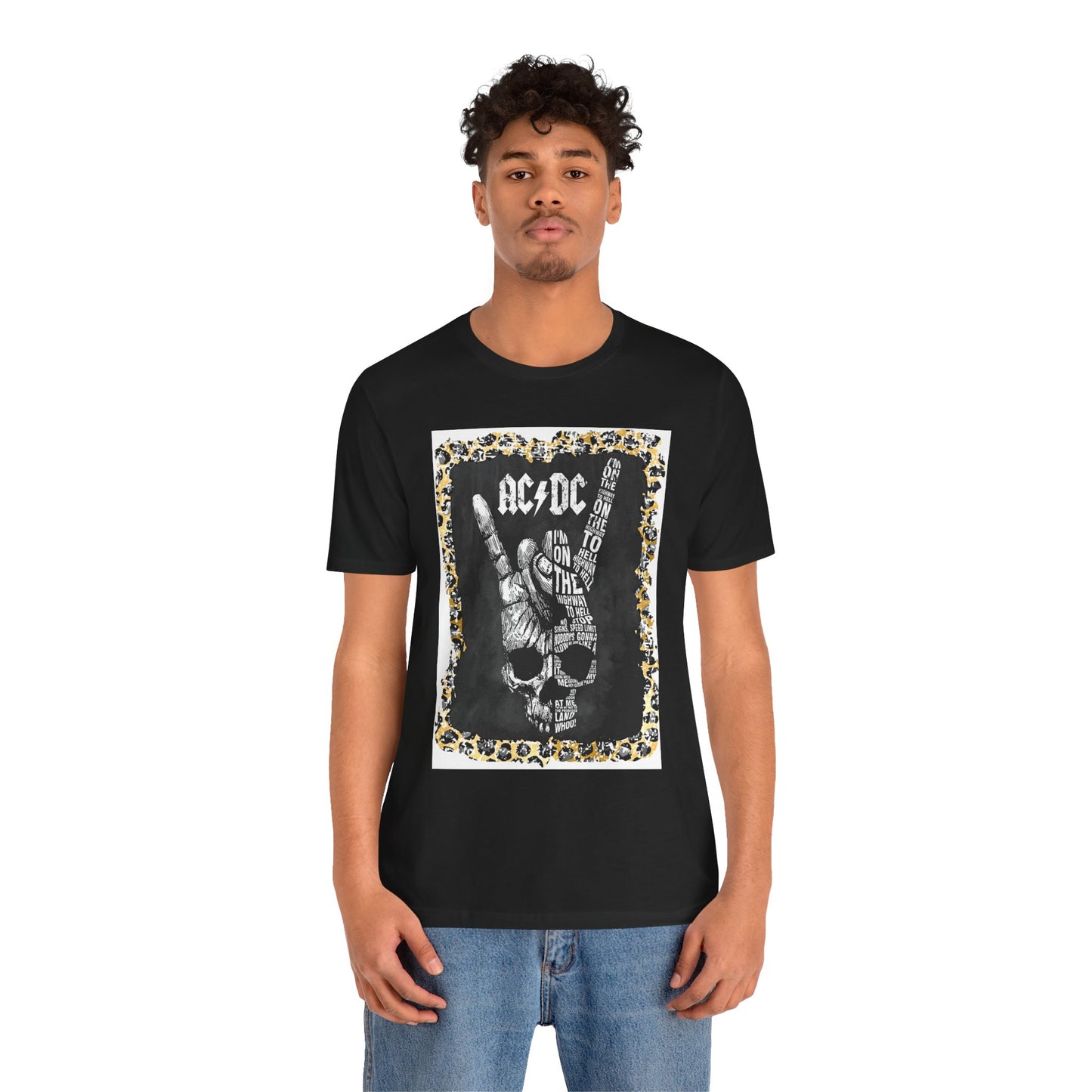 AC/DC Leopard Trim T-Shirt