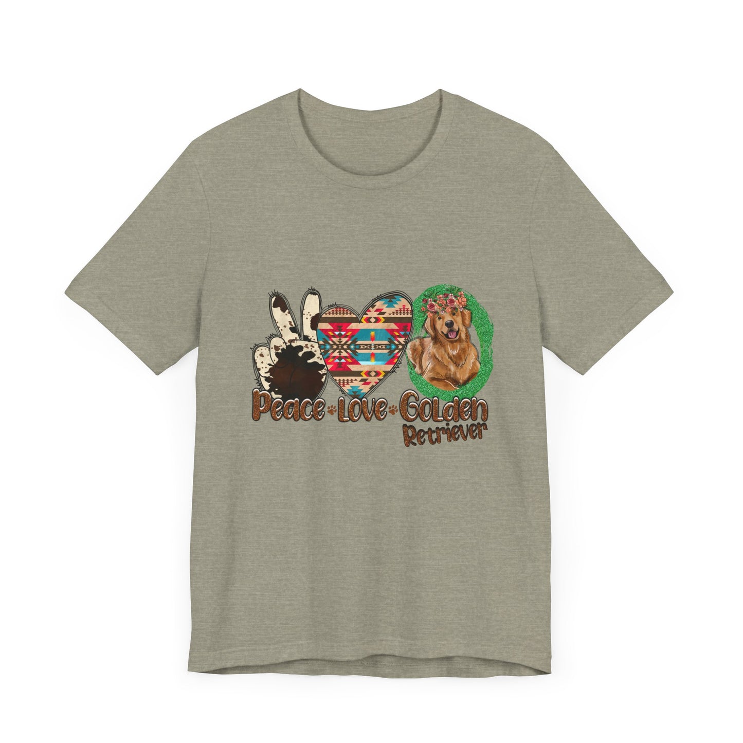 Peace, Love Golden Retriever T-Shirt