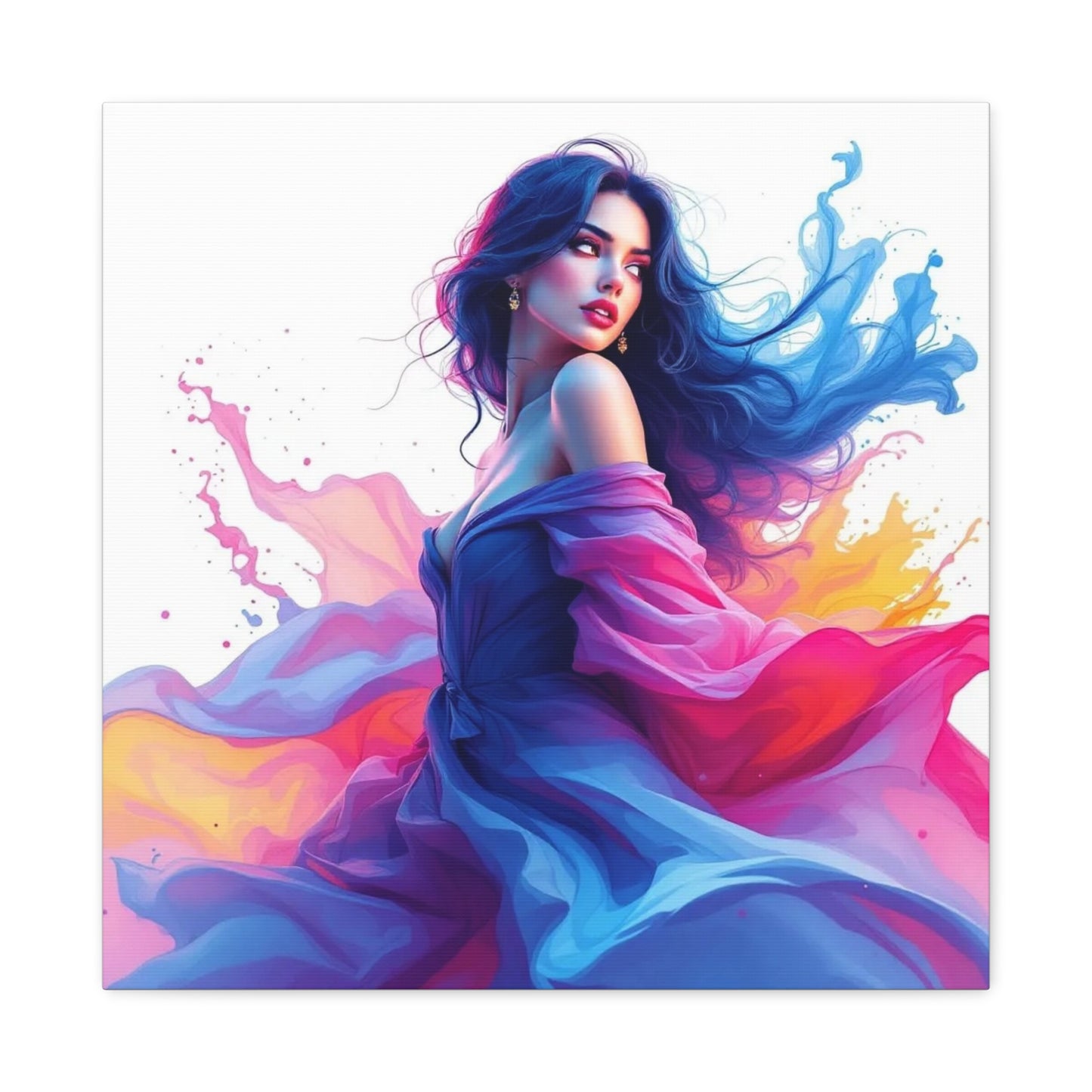 Beautiful Lady in Color Abstract Art