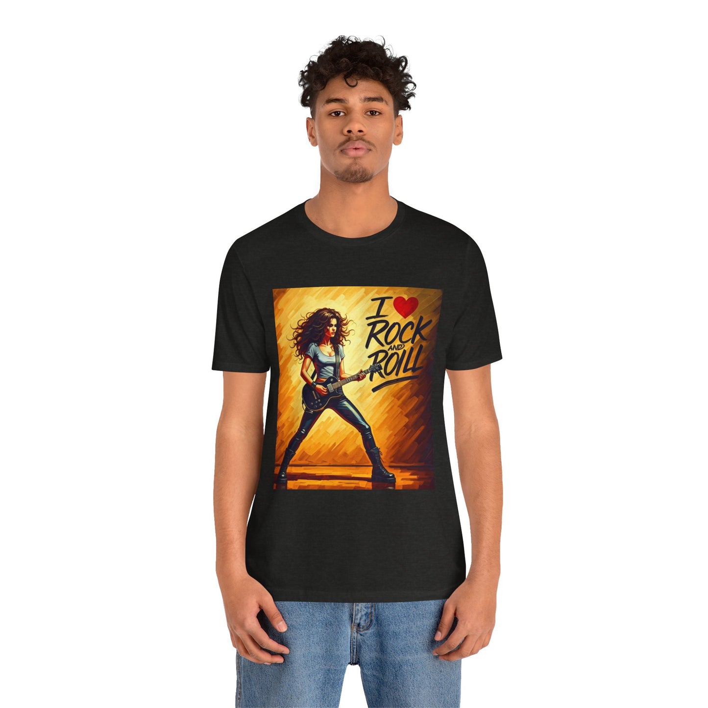 I Love Rock and Roll  Abstract T-Shirt