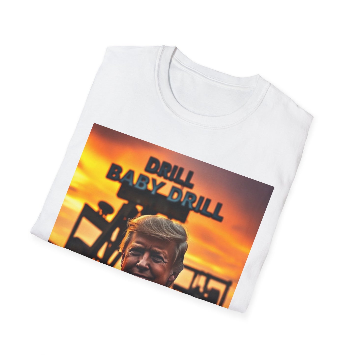 President Trump Drill Baby Drill Abstract T-Shirt