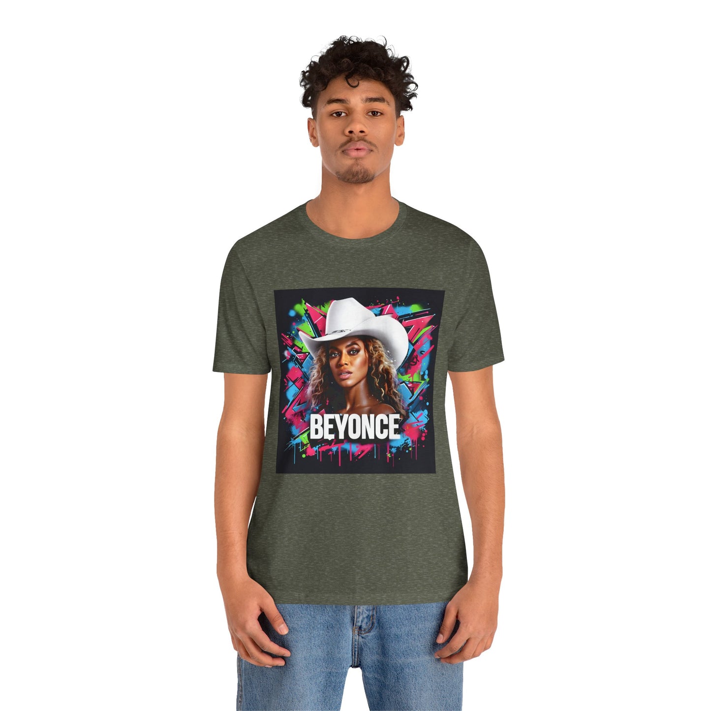 Beyonce W Cowboy Hat Graffiti Music Tee