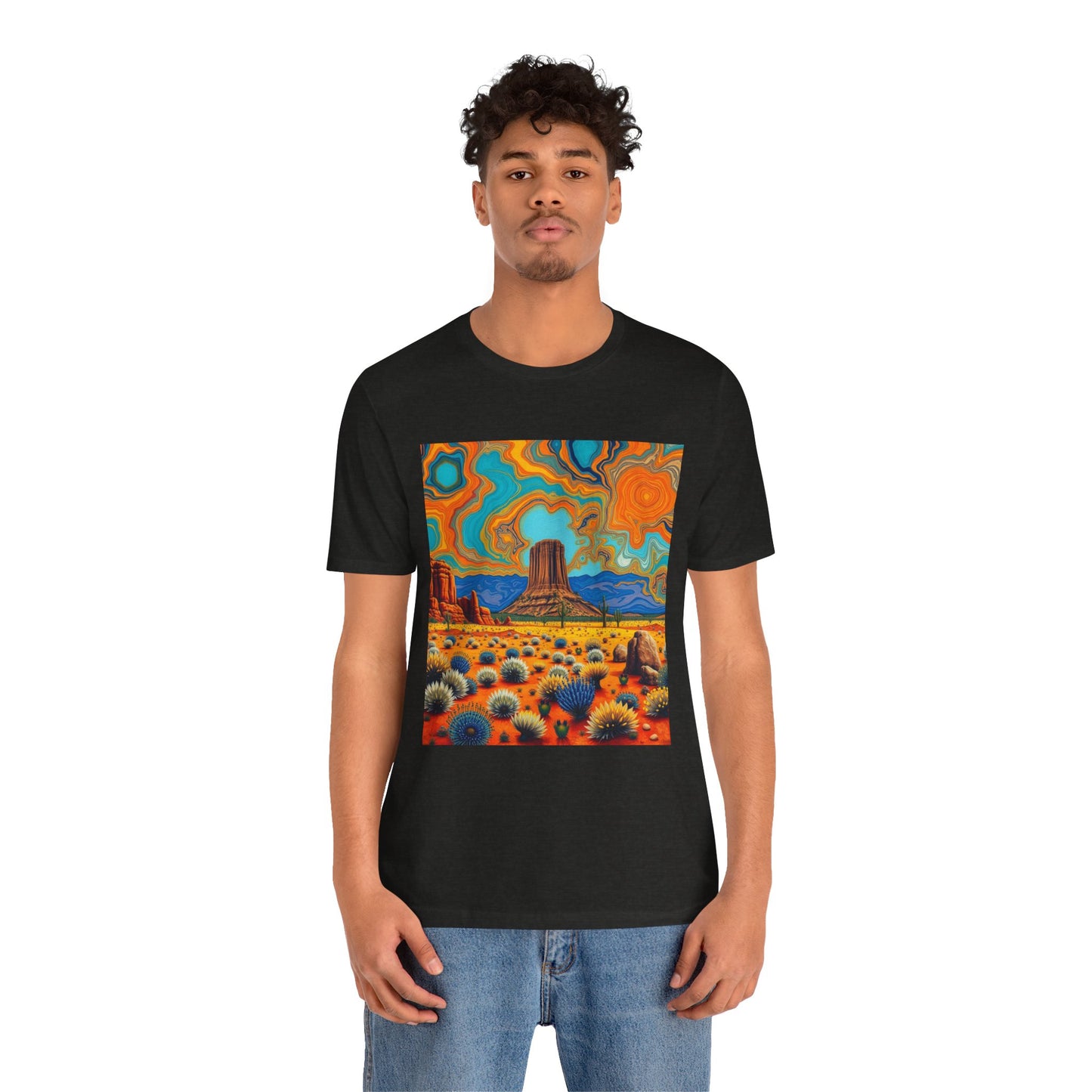 Southwest abstract Devils Tower Tee Shirt