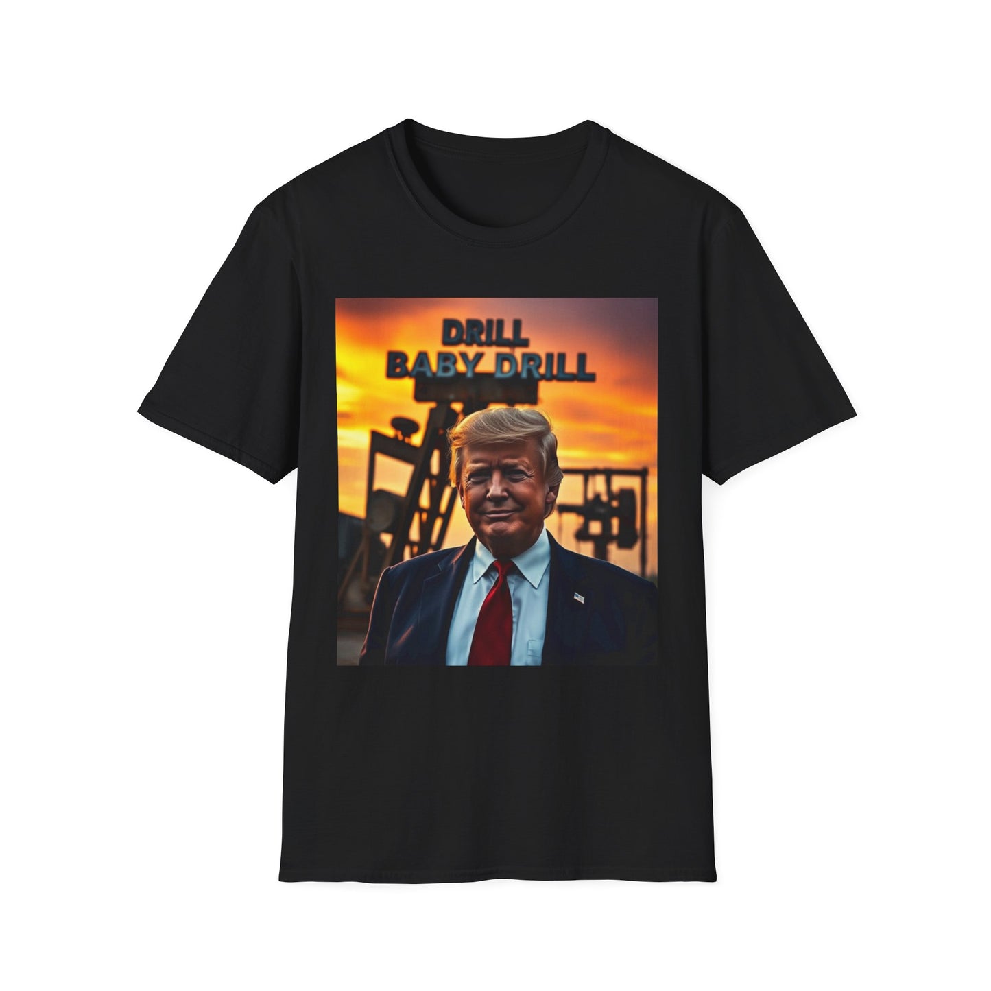 President Trump Drill Baby Drill Abstract T-Shirt