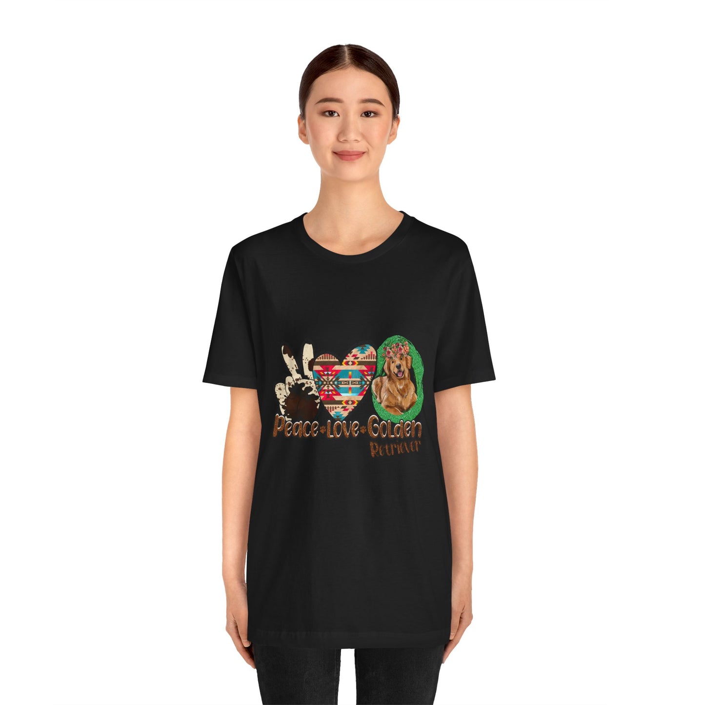 Peace, Love Golden Retriever T-Shirt