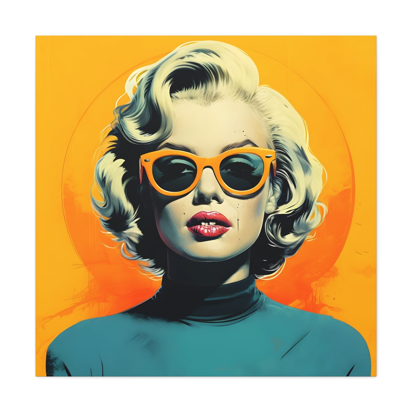 Canvas Print -Marilyn Monroe w Sunglasses Abstract Art 2