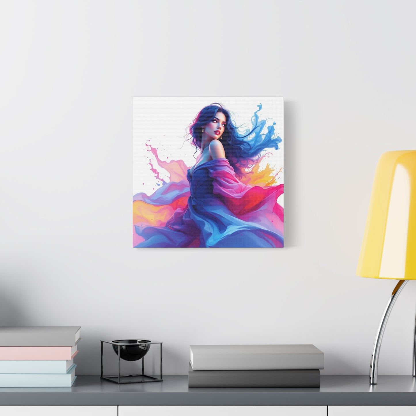 Beautiful Lady in Color Abstract Art