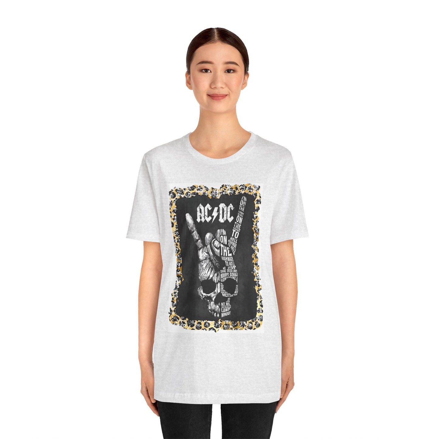 AC/DC Leopard Trim T-Shirt