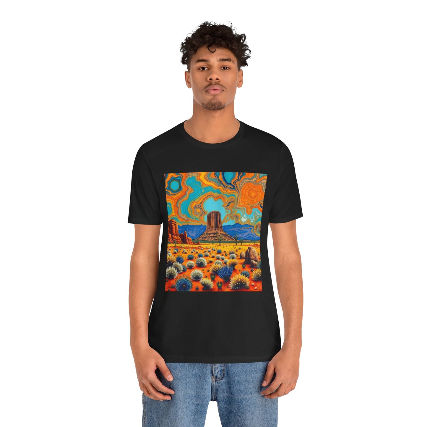 Southwest abstract Devils Tower Tee Shirt