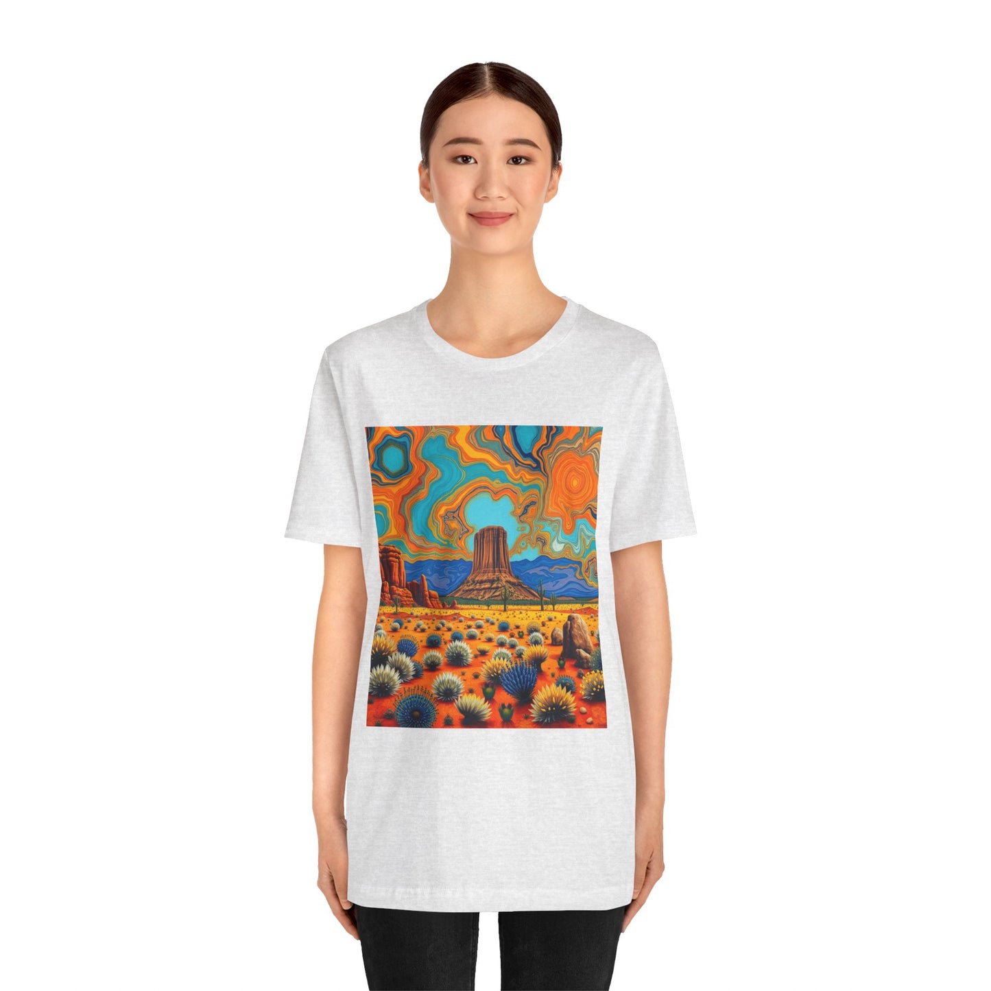 Southwest abstract Devils Tower Tee Shirt