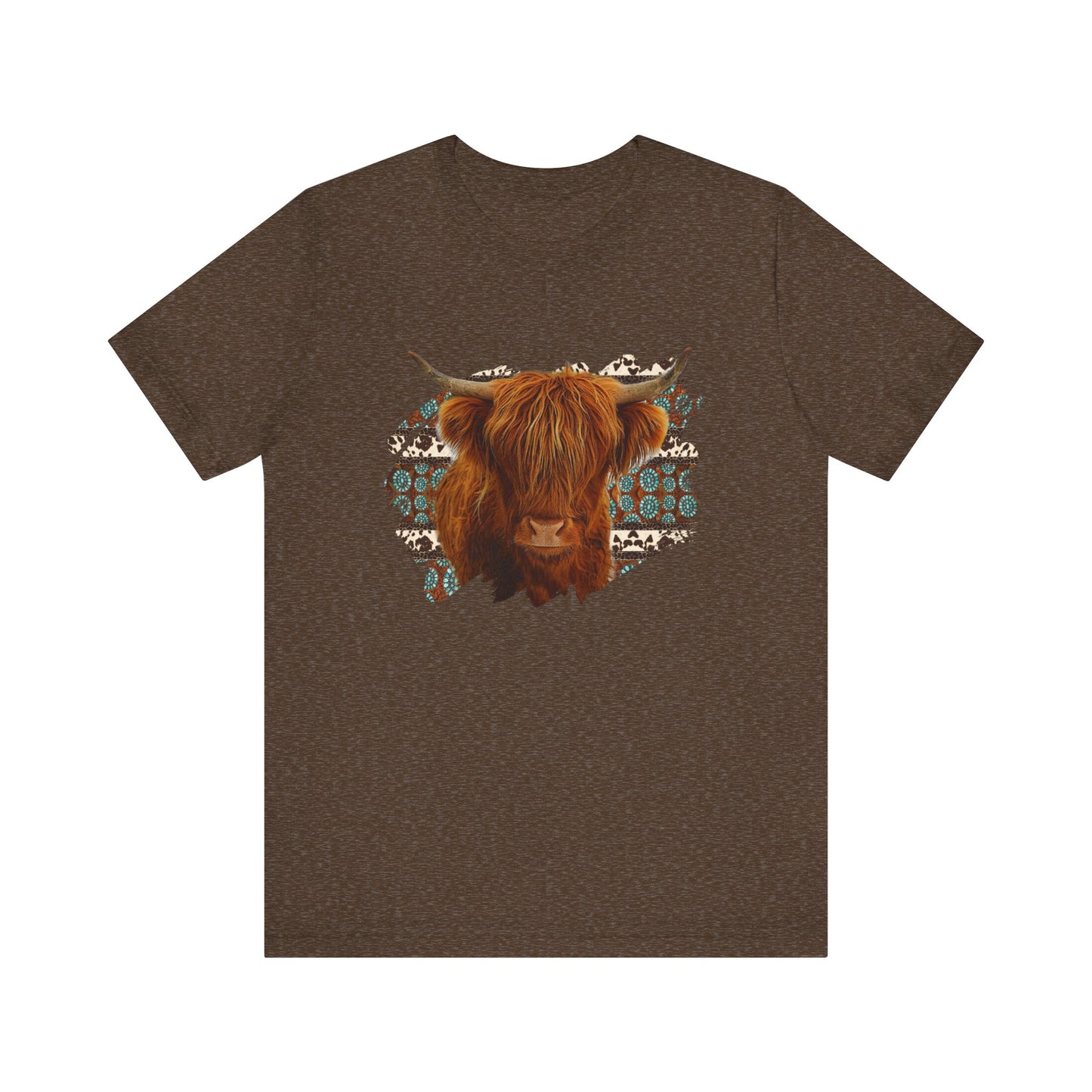 Furry Cow with Turquoise T-Shirt