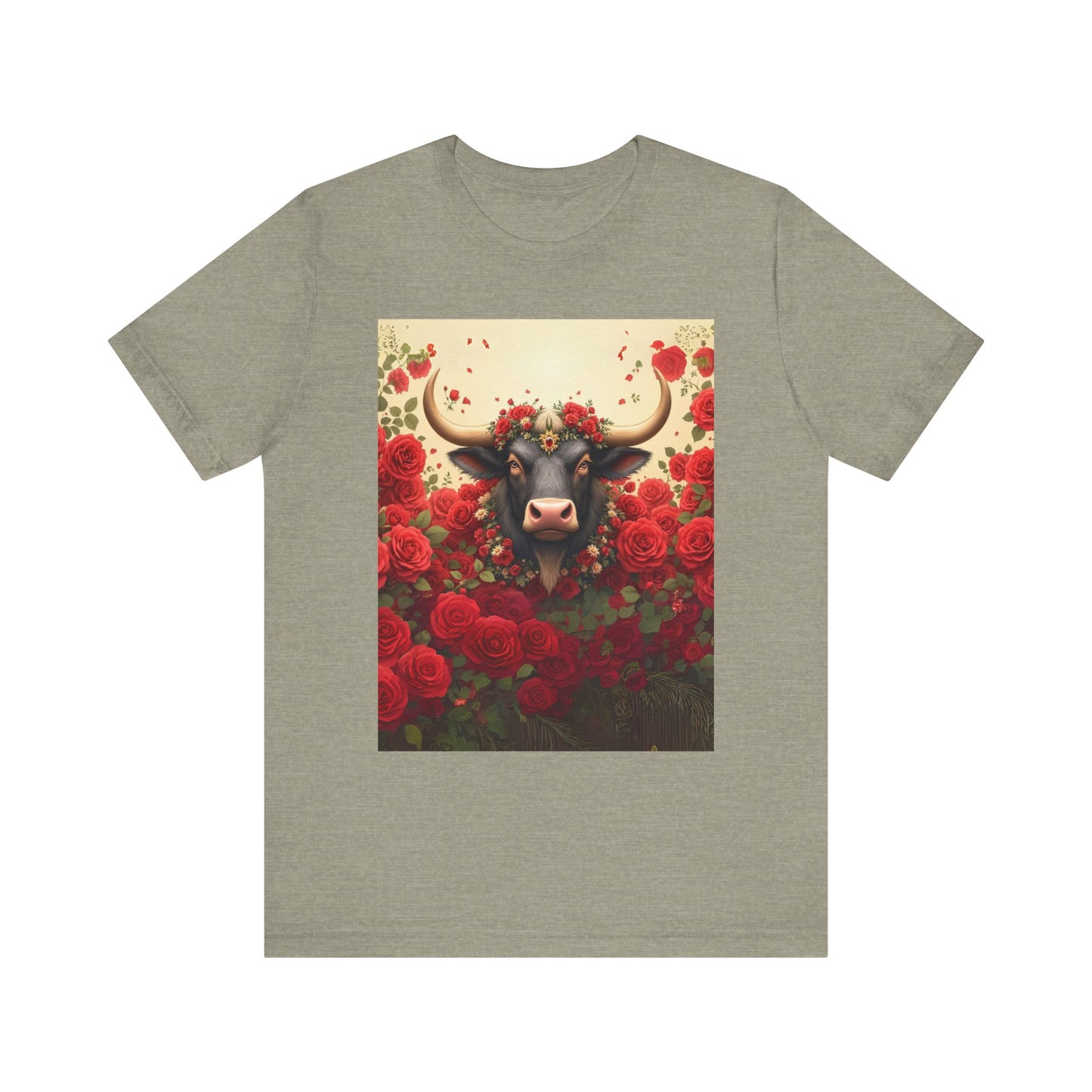 Red Rose Cow Tee