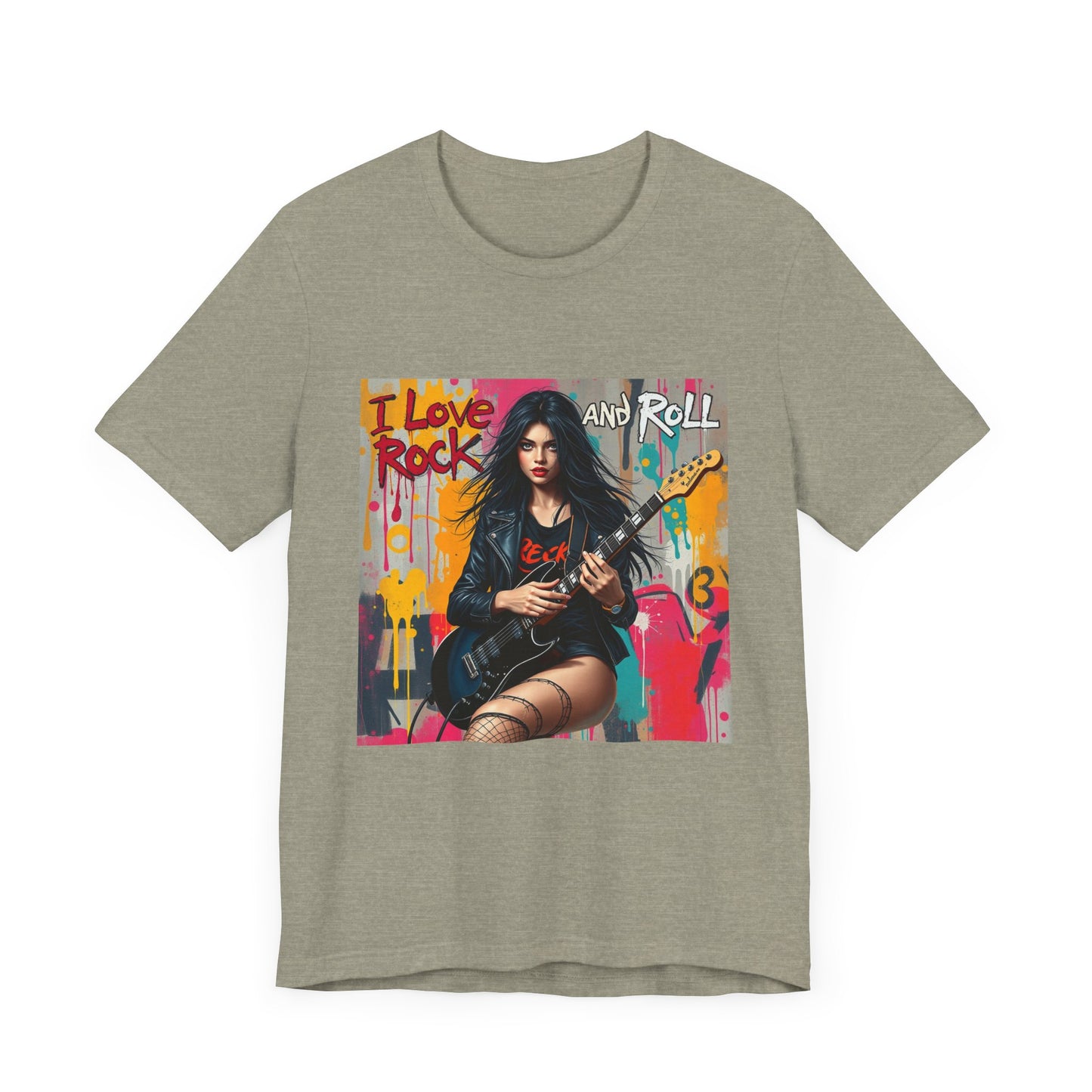 I Love Rock and Roll Abstract T-Shirt 1