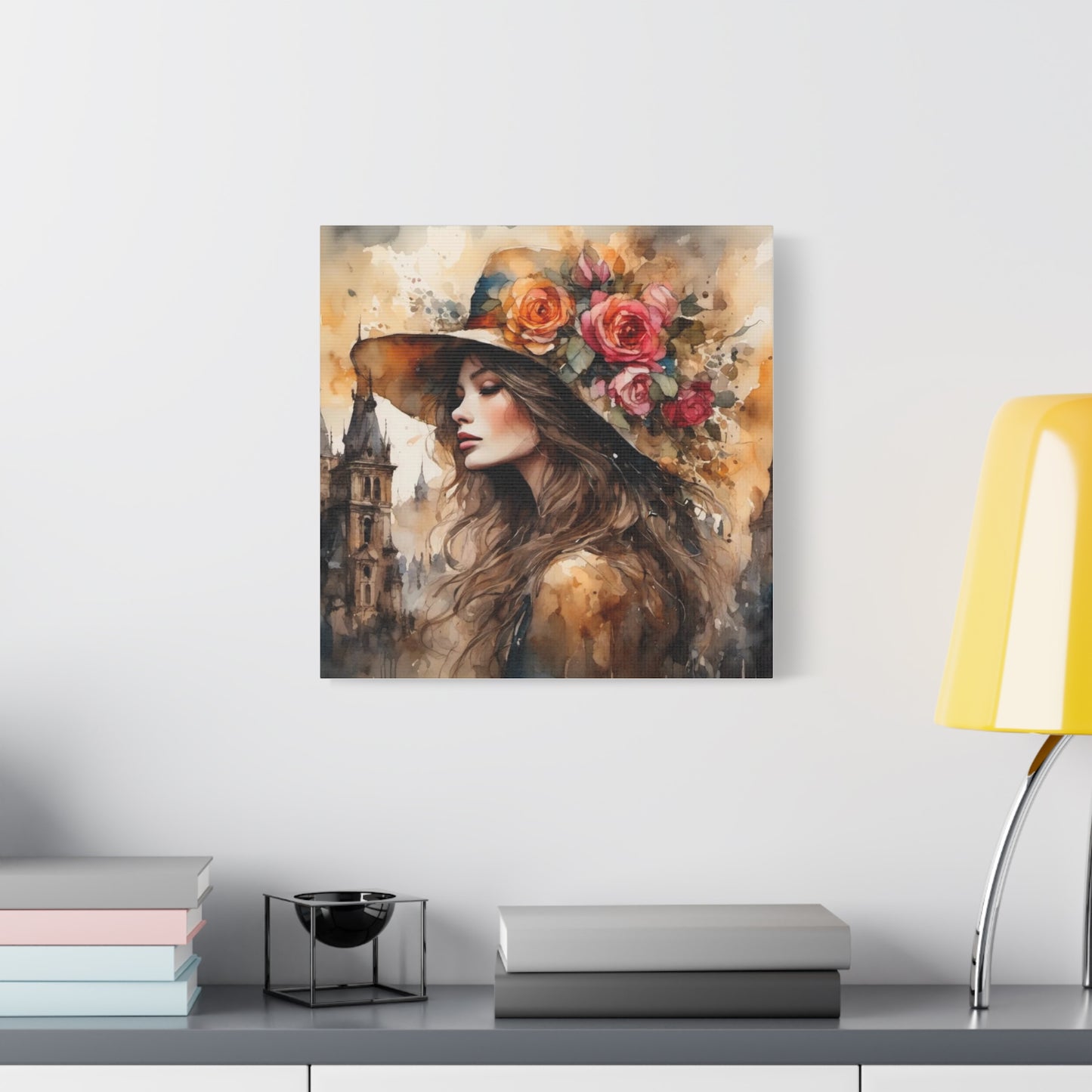 Beautiful Lady in a Hat Abstract Art