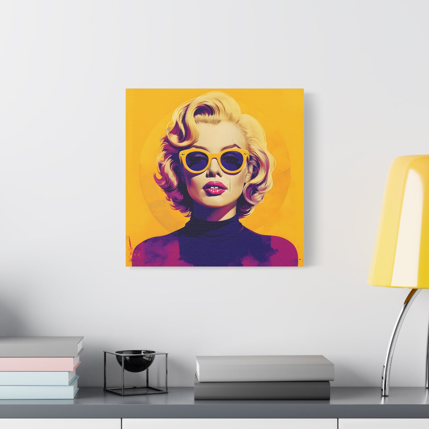 Canvas Print -Marilyn Monroe w Sunglasses Abstract Art 1