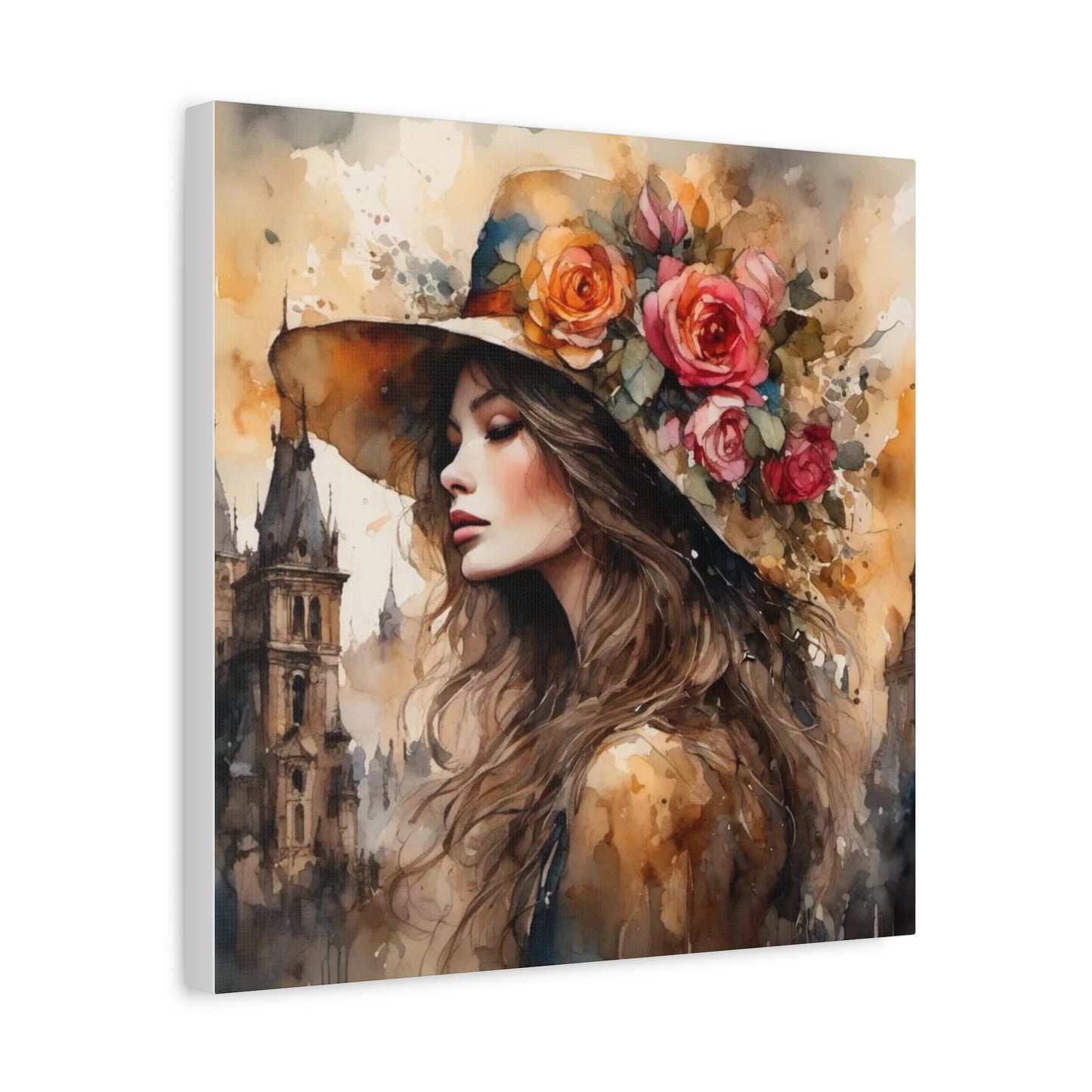 Beautiful Lady in a Hat Abstract Art