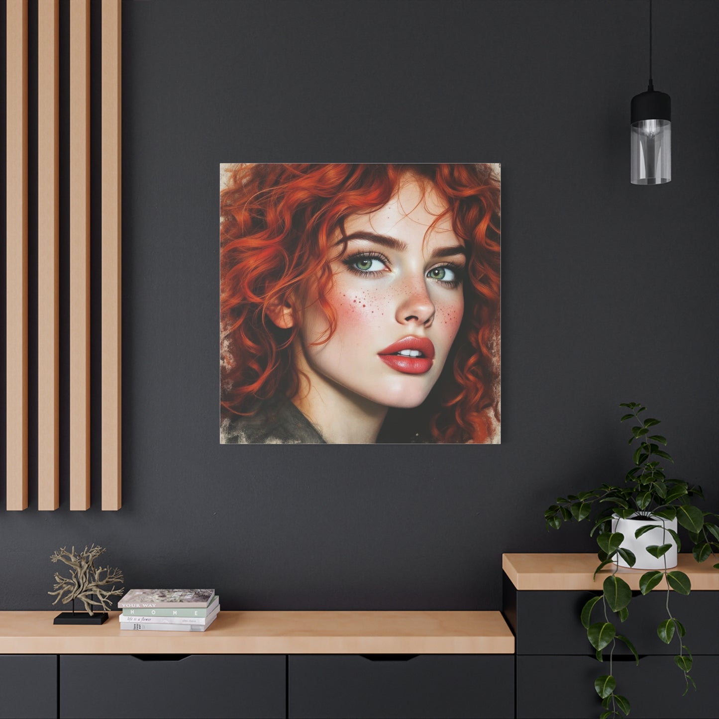 Beautiful Red Head Abstract Art